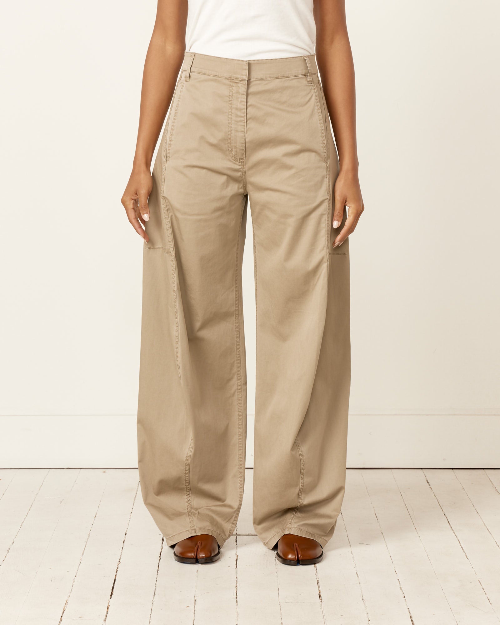 Tibi Sid Chino Pants Acorn - Acorn / 25 (258058)