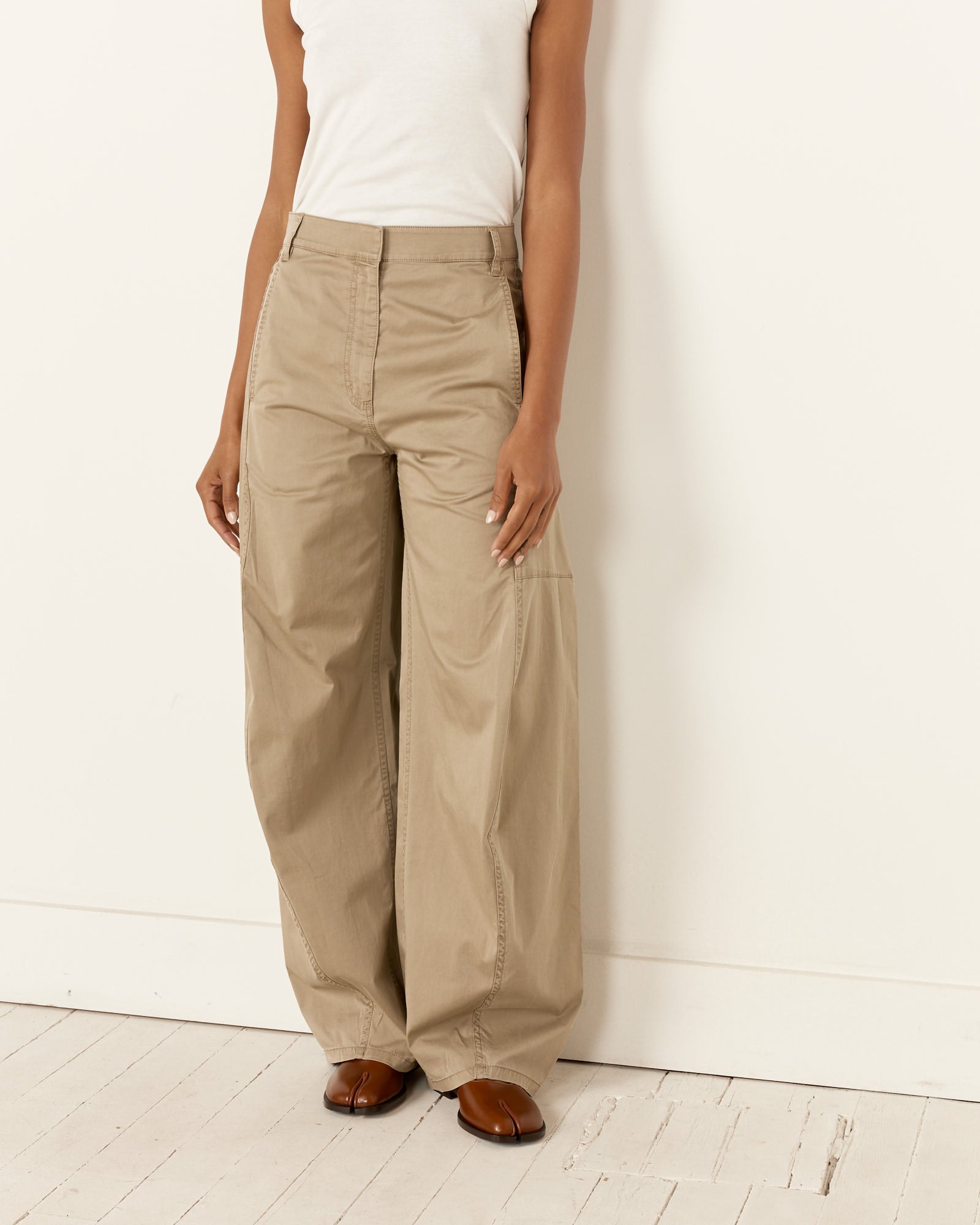 Tibi Sid Chino Pants Acorn - Acorn / 25 (258058)