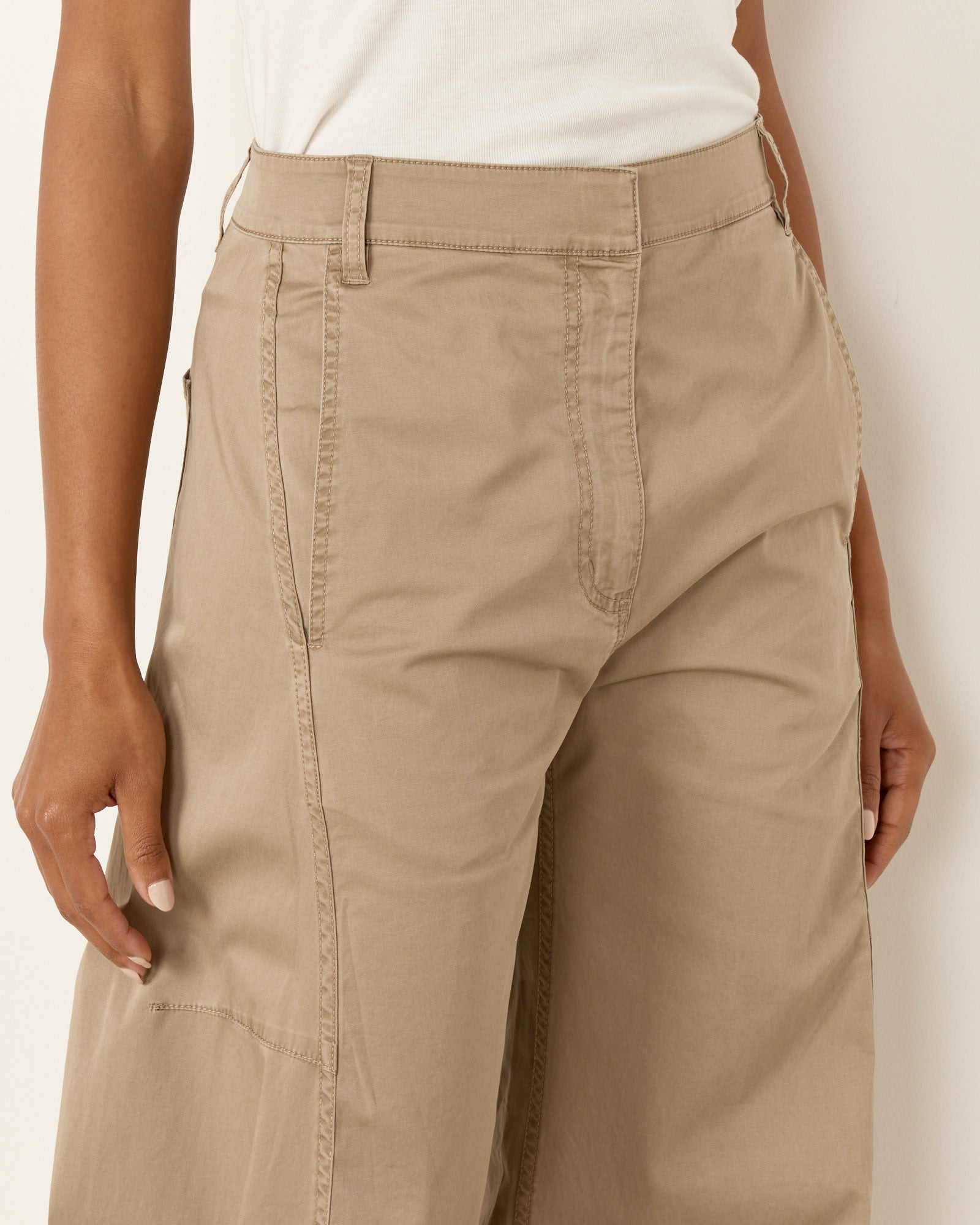 Tibi Sid Chino Pants Acorn - Acorn / 25 (258058)