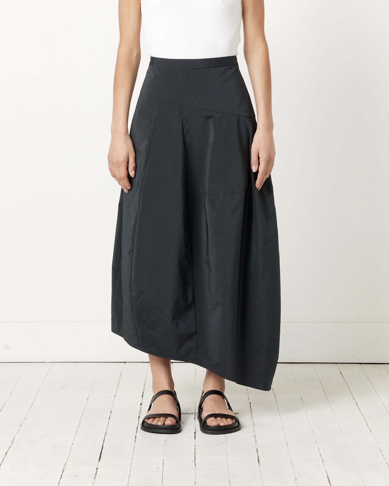 Tibi Asymmetrical Balloon Skirt Black - Black / 0 (258066)