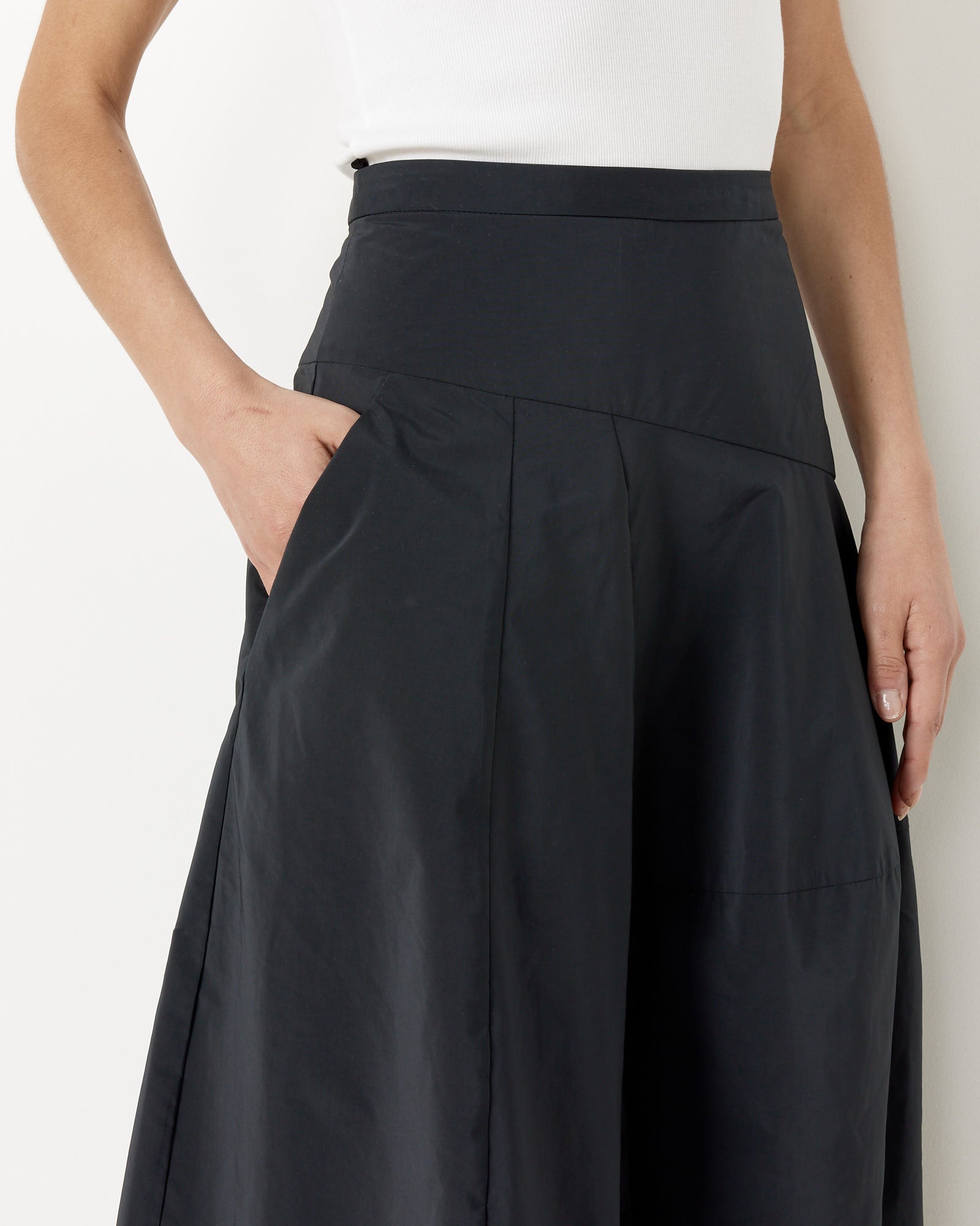 Tibi Asymmetrical Balloon Skirt Black - Black / 0 (258066)