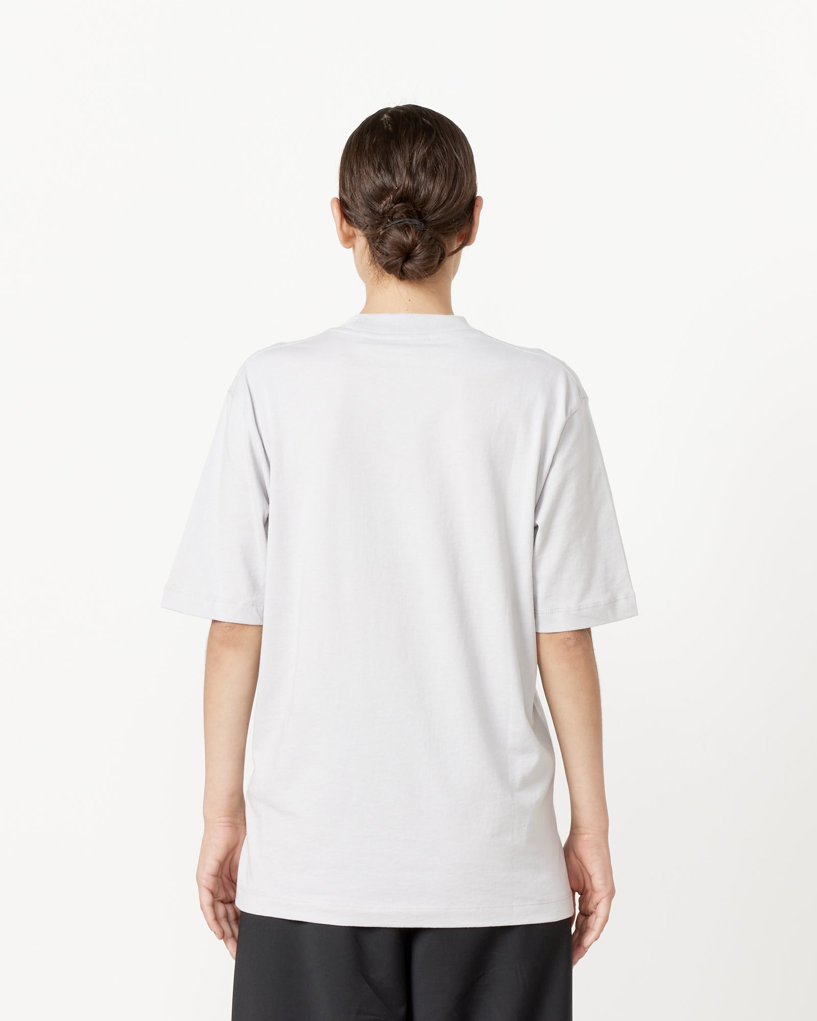 Tibi Progam Mock Neck T-Shirt Greystone - Greystone / XS (258091)