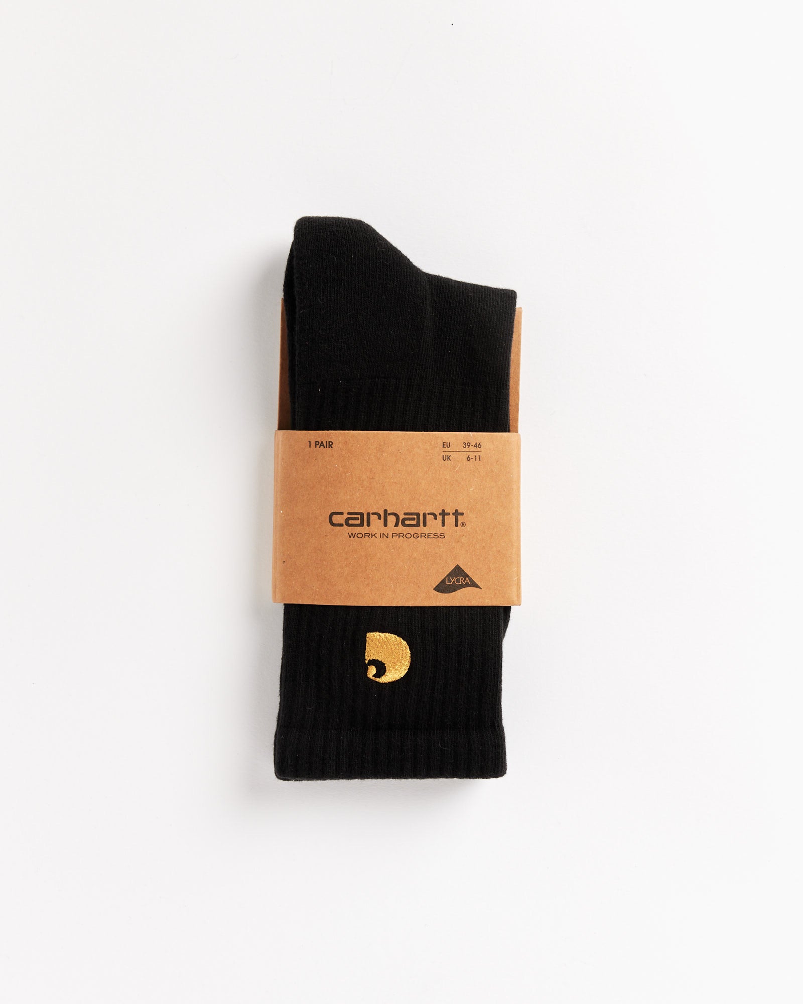 Carhartt WIP Chase Socks Black/Gold - Black/Gold / OS (258163)