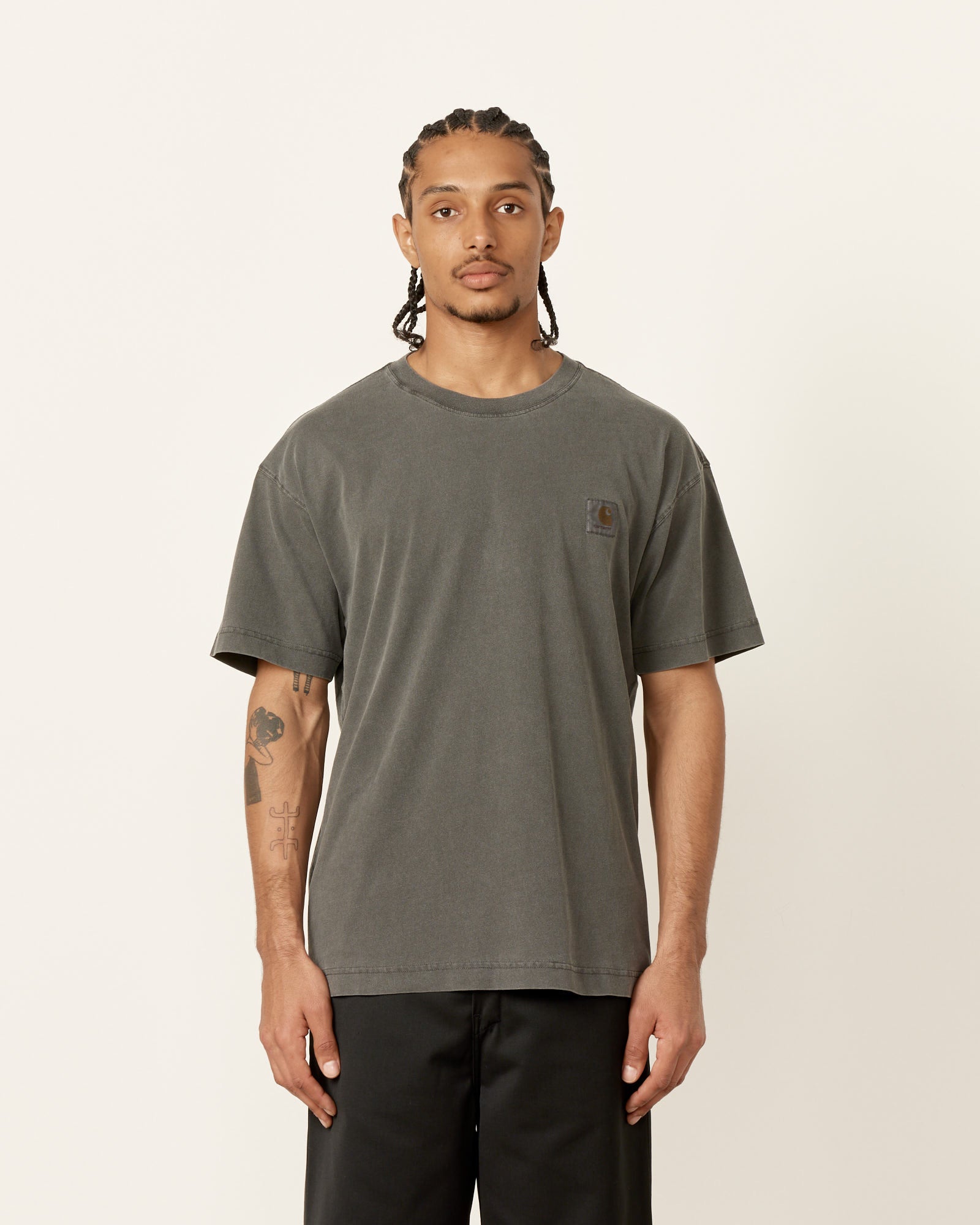 Carhartt WIP S/S Nelson T-Shirt Charcoal - Charcoal / M (258215)