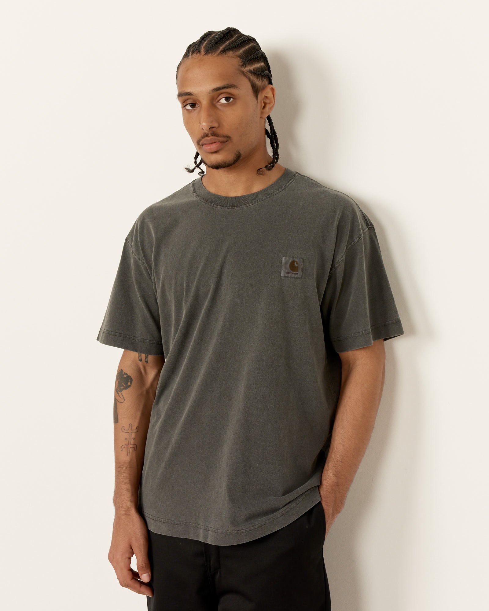 Carhartt WIP S/S Nelson T-Shirt Charcoal - Charcoal / M (258215)