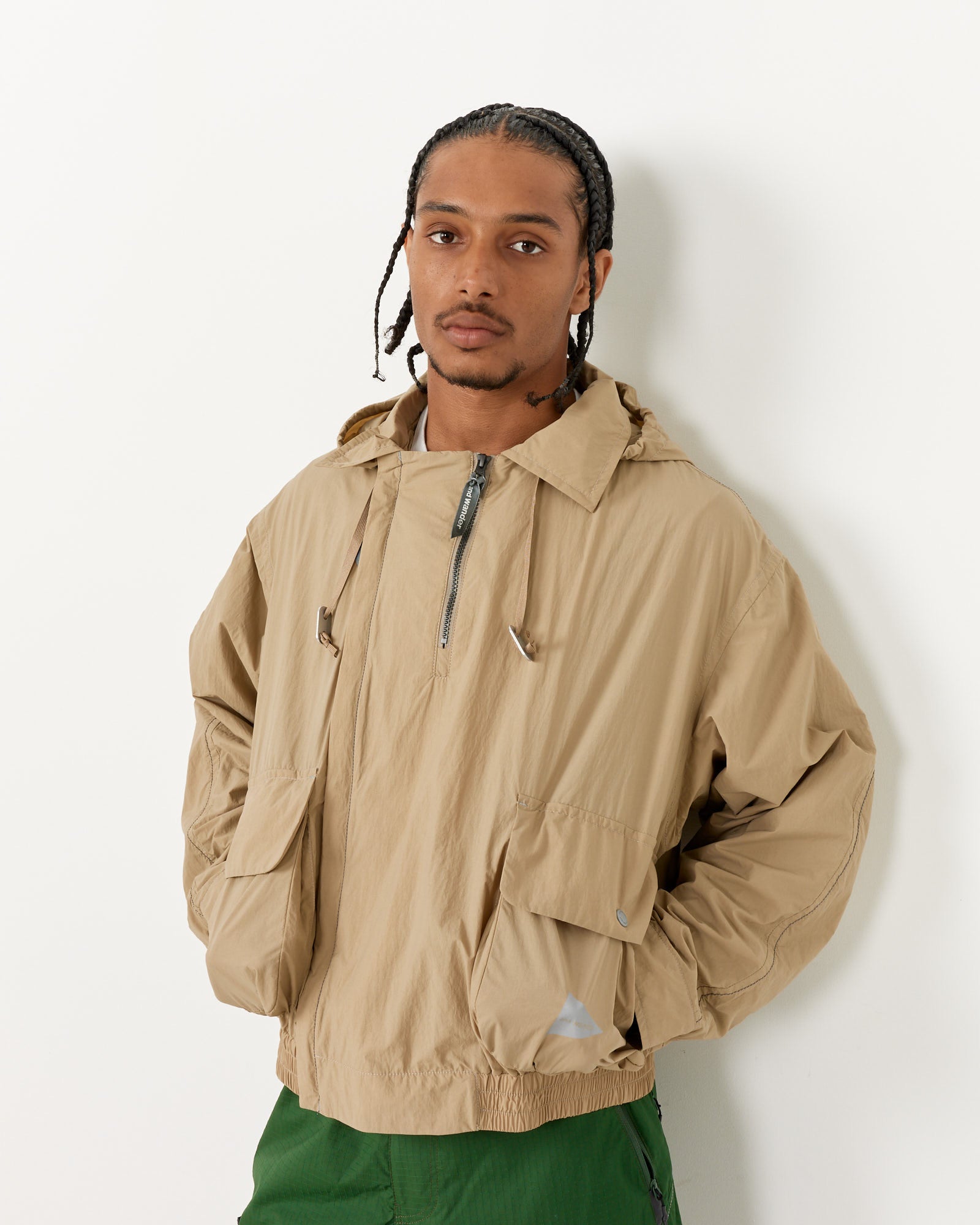 And Wander 44 Water Repellent Light Jacket Light Beige - Light Beige / L (258240)