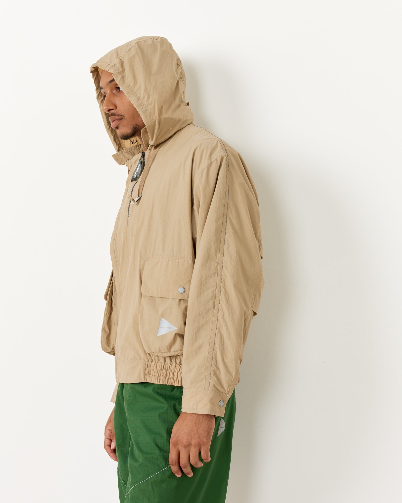 And Wander 44 Water Repellent Light Jacket Light Beige - Light Beige / L (258240)