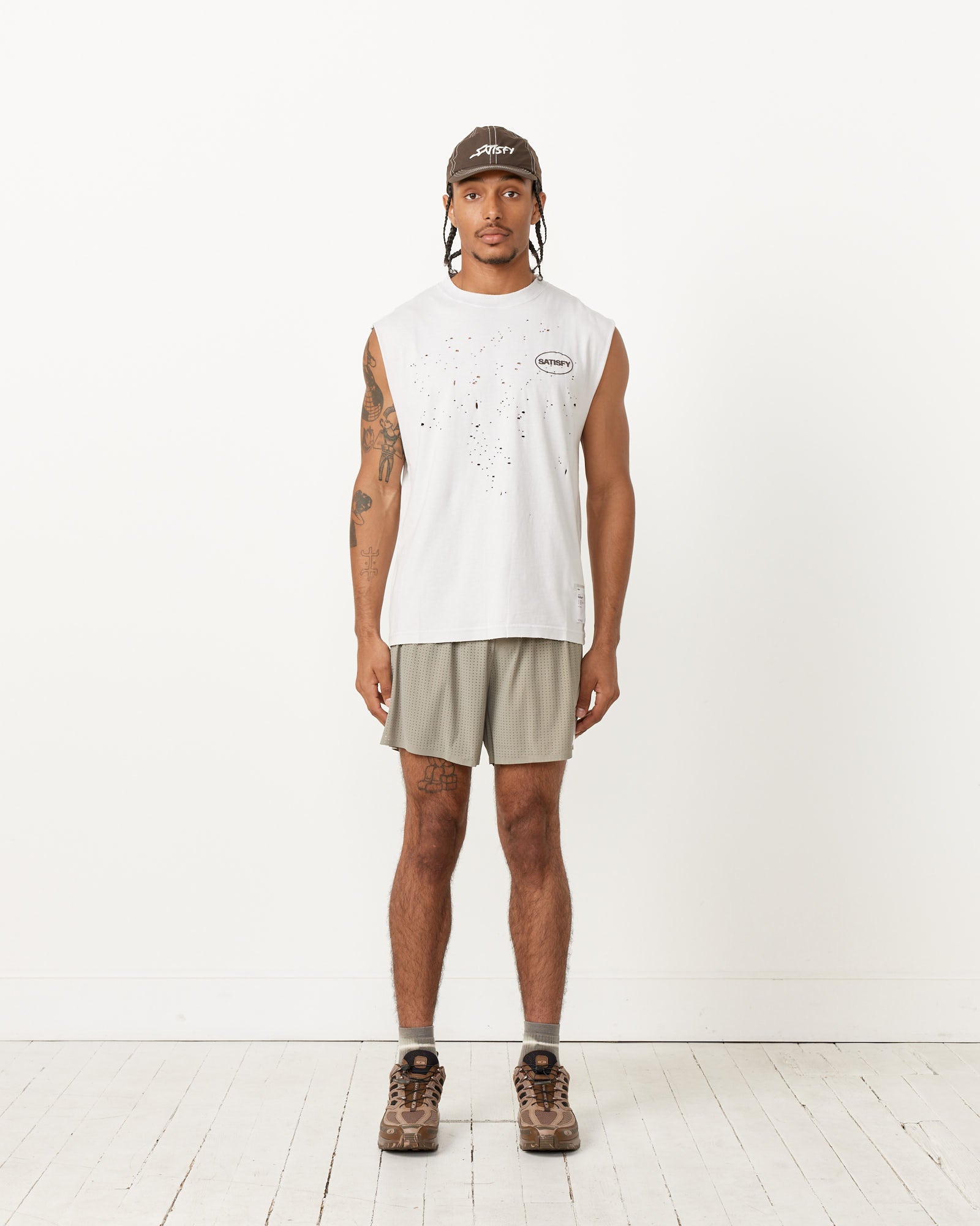 Satisfy Running MothTech Muscle Tee Aged Lunar Rock - Aged Lunar Rock / L (258265)