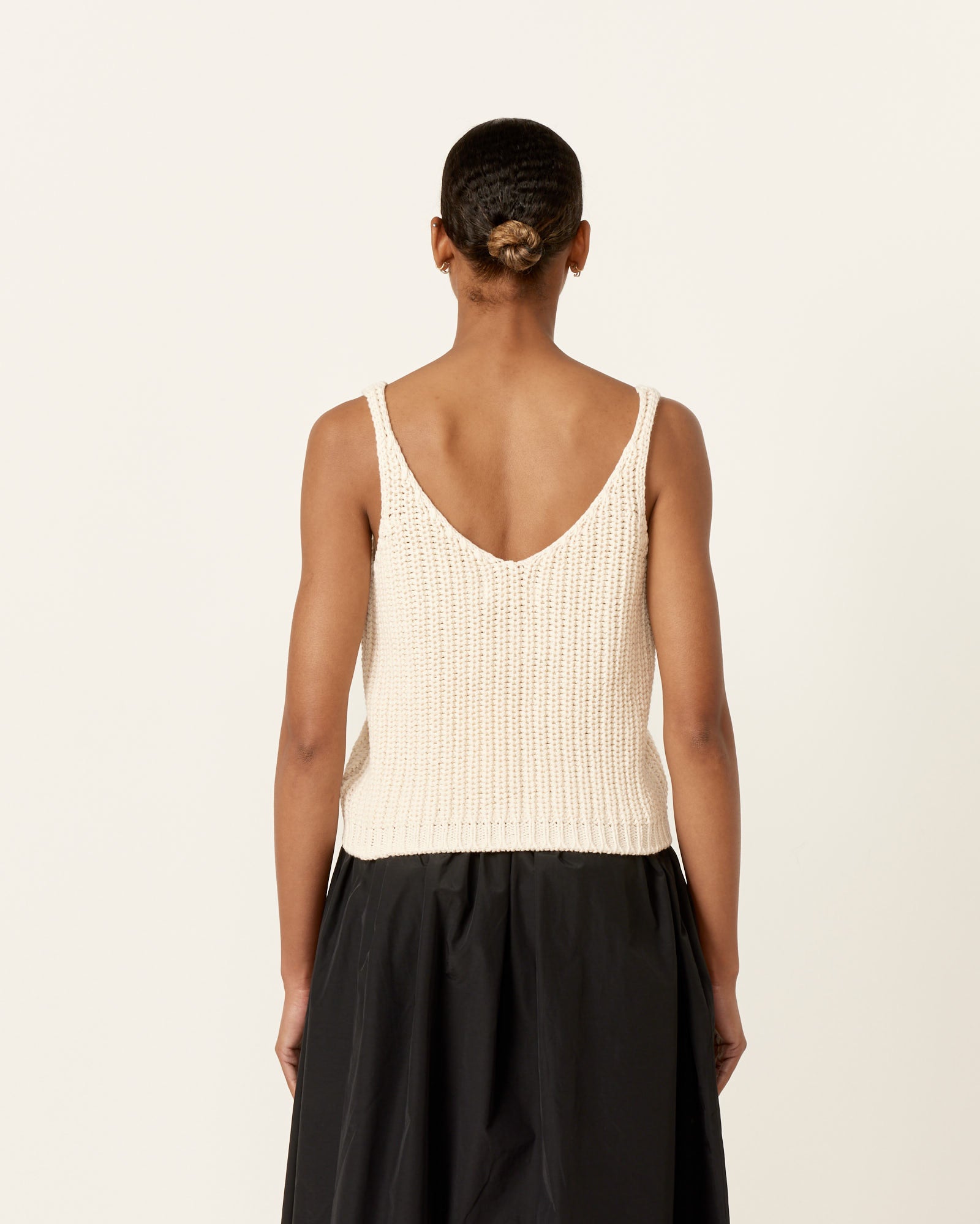 Mijeong Park Cotton Blend Knit Tank Cream - Cream / XS/S (258332)