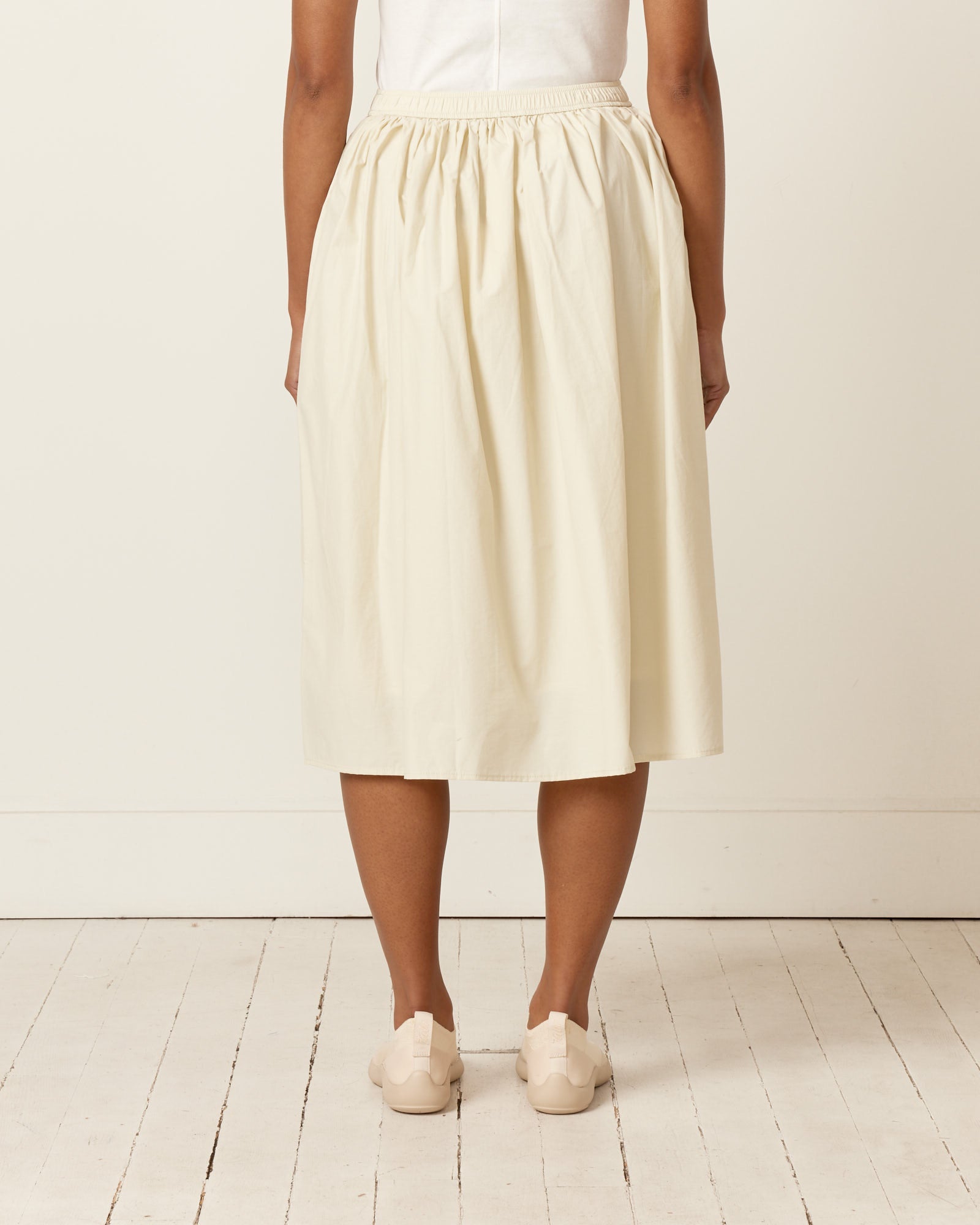 Mijeong Park Gathered Midi Skirt Cream - Cream / XS (258344)