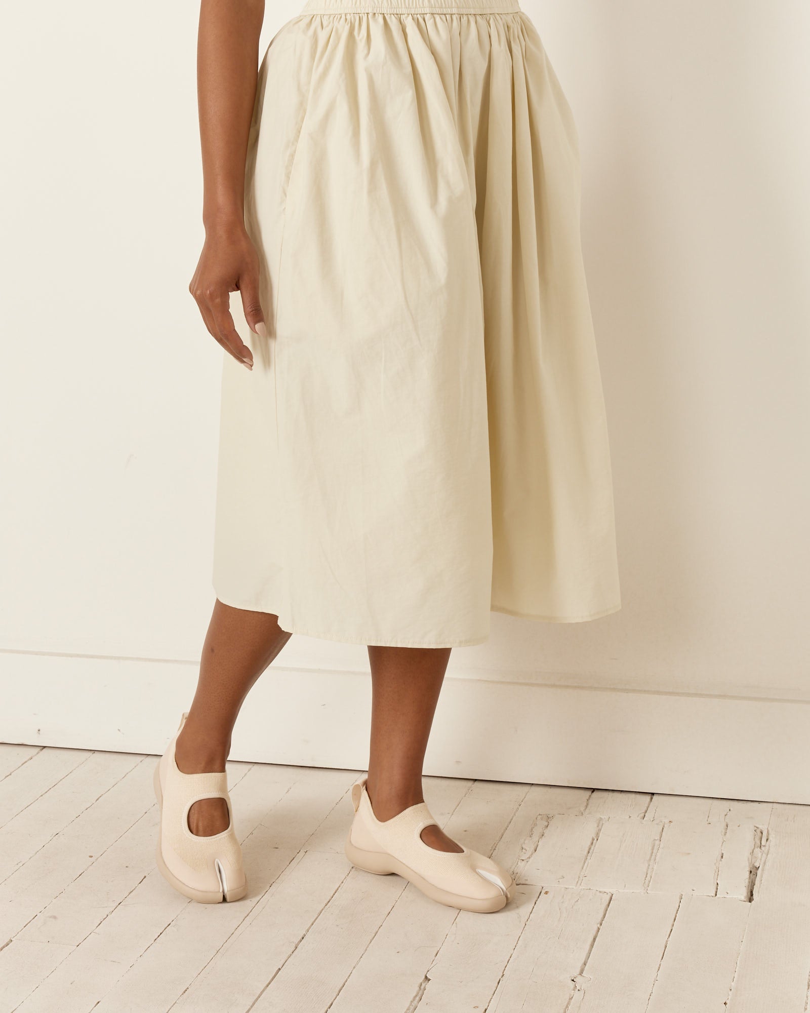 Mijeong Park Gathered Midi Skirt Cream - Cream / XS (258344)