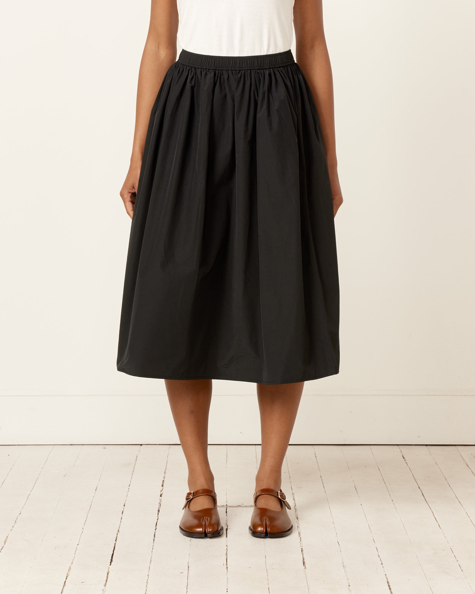 Mijeong Park Gathered Midi Skirt Black - Black / XS (258348)