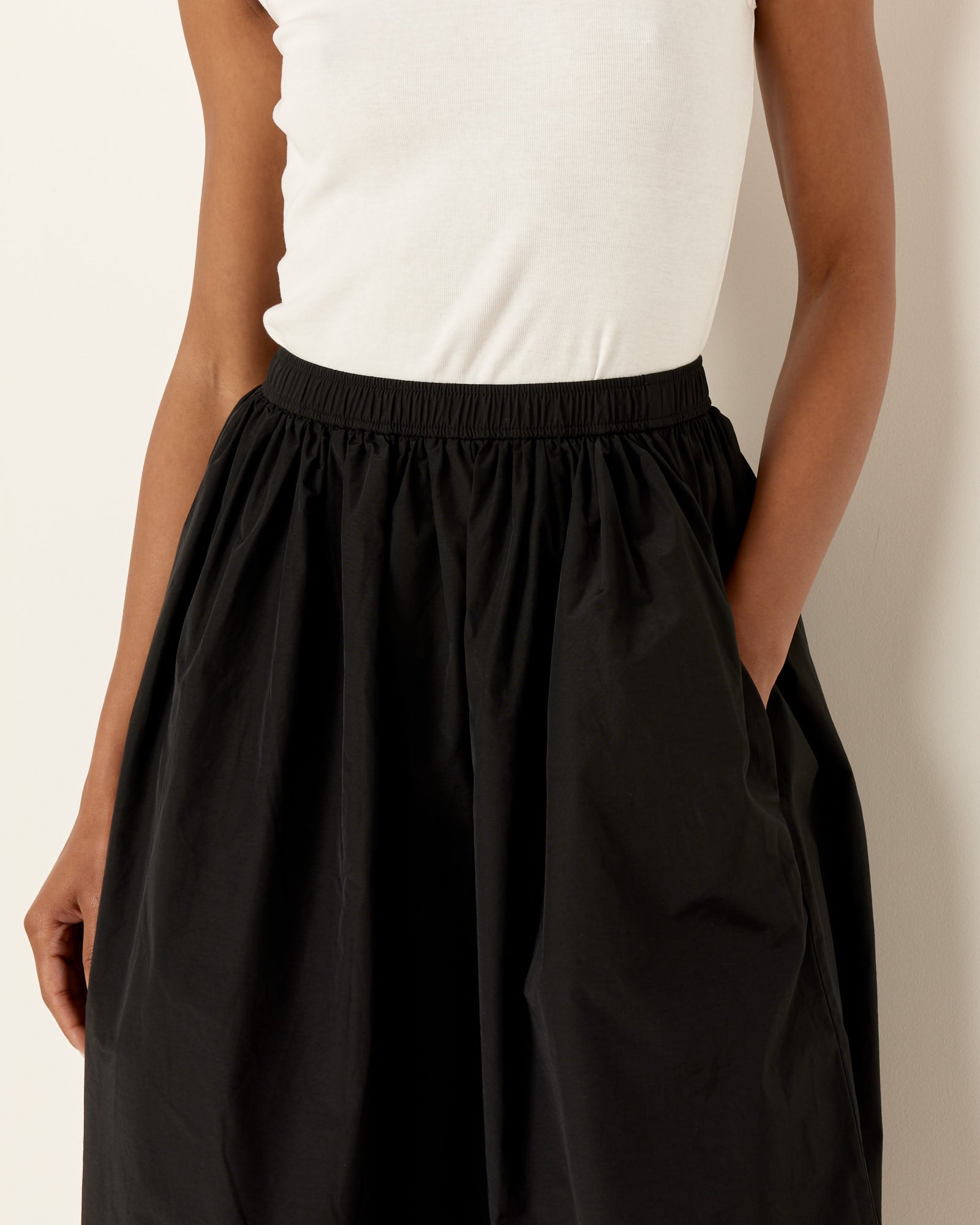 Mijeong Park Gathered Midi Skirt Black - Black / XS (258348)