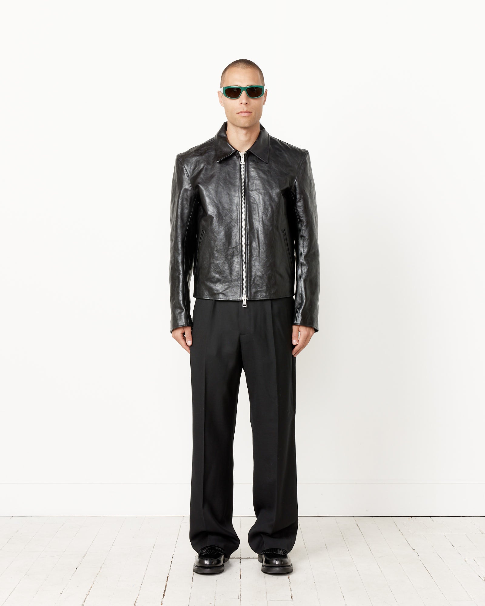 Our Legacy Mini Jacket - Dyed Black Leather / 50 (258456)