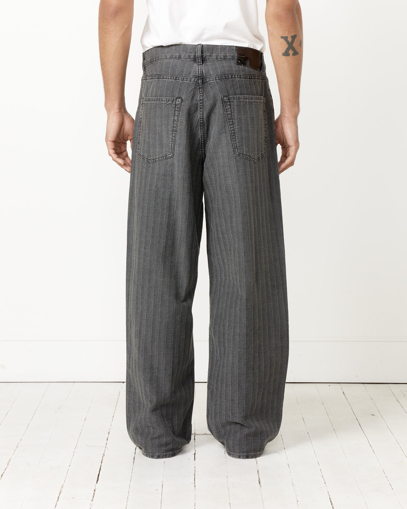 Our Legacy Vast Cut Pants Washed Grey Torino Stripe - Washed Grey Torino Stripe / 48 (258523)