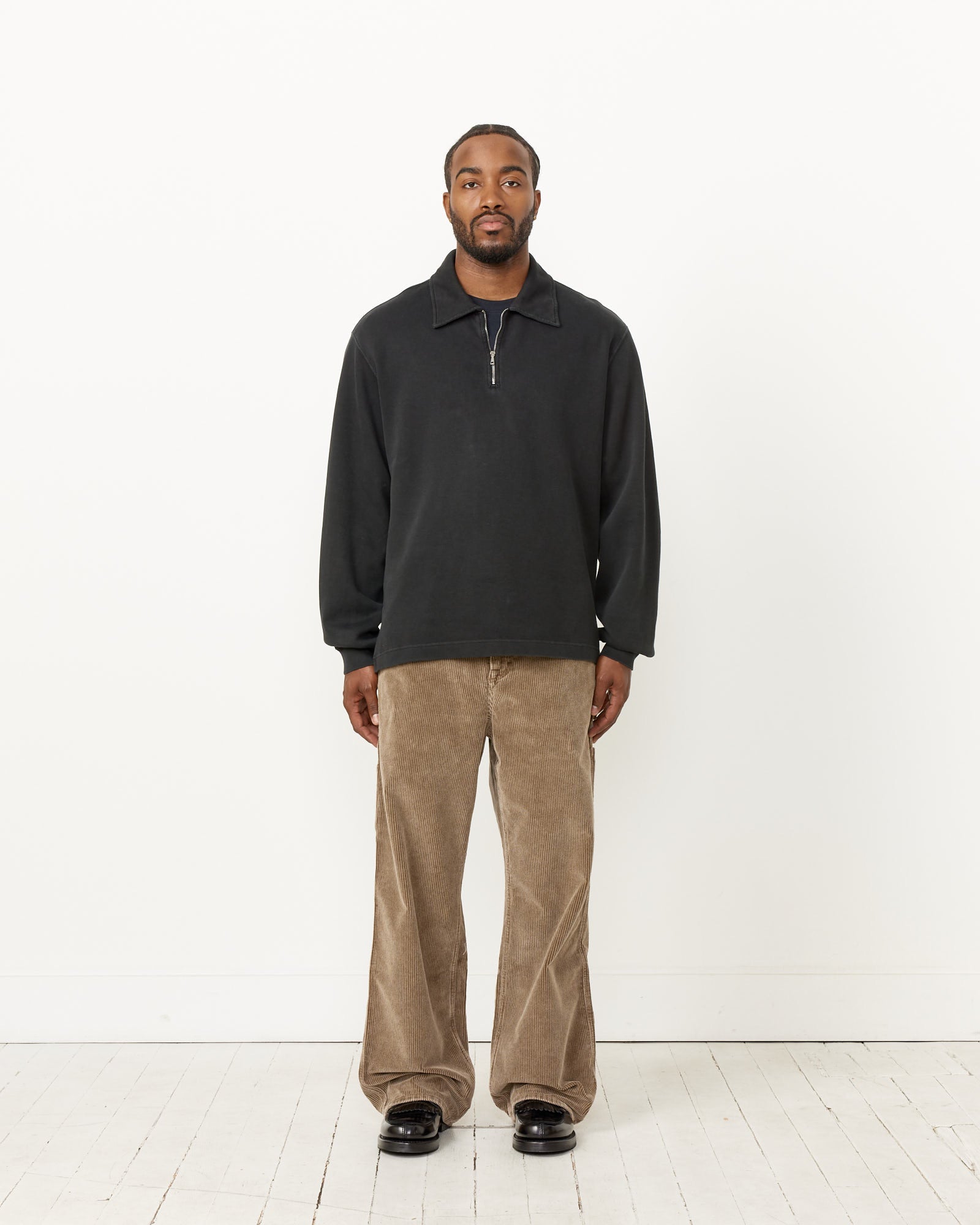 Our Legacy Lad Sweatshirt Worn Black Athletic rib - Worn Black Athletic rib / 48 (258550)