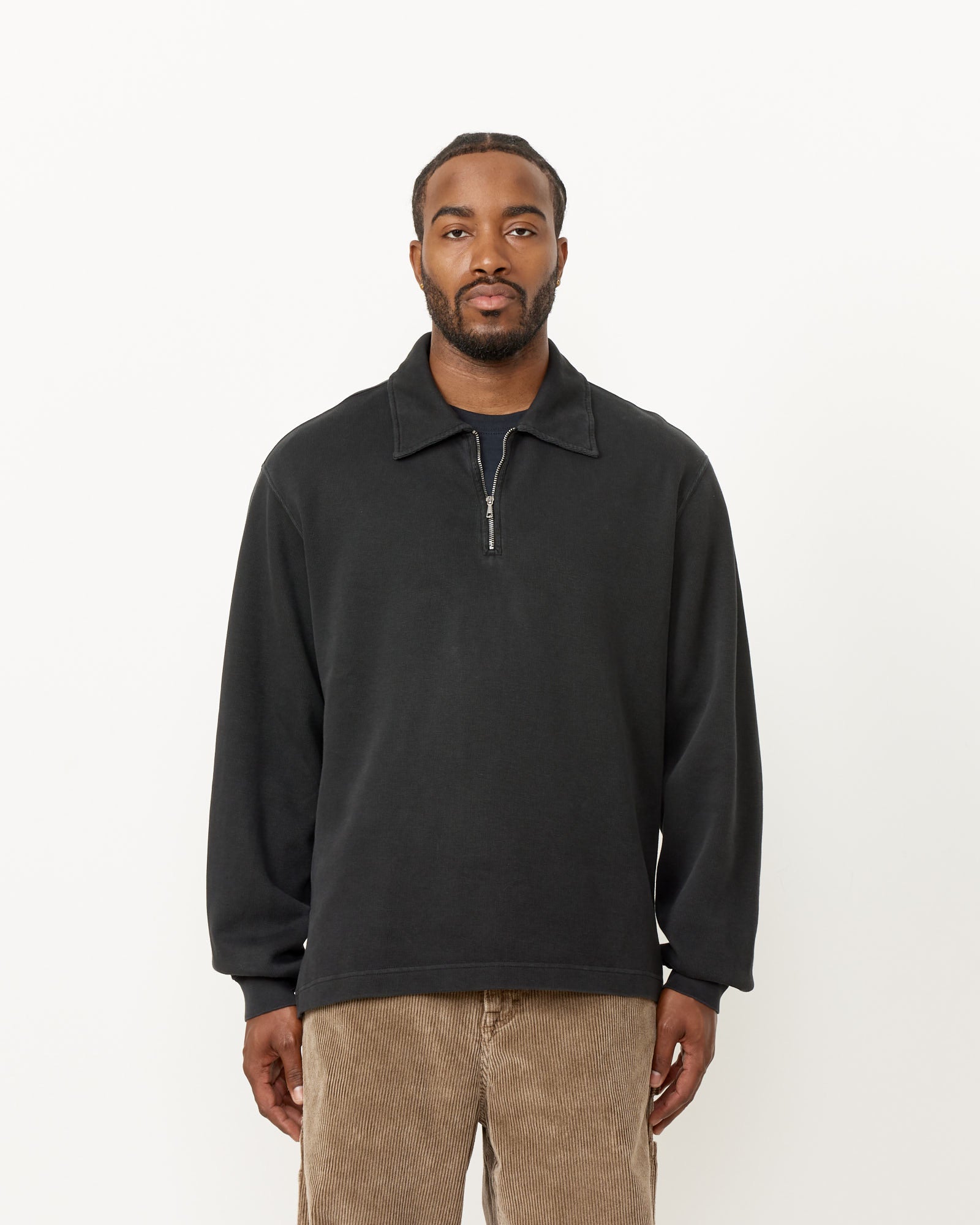 Our Legacy Lad Sweatshirt Worn Black Athletic rib - Worn Black Athletic rib / 48 (258550)