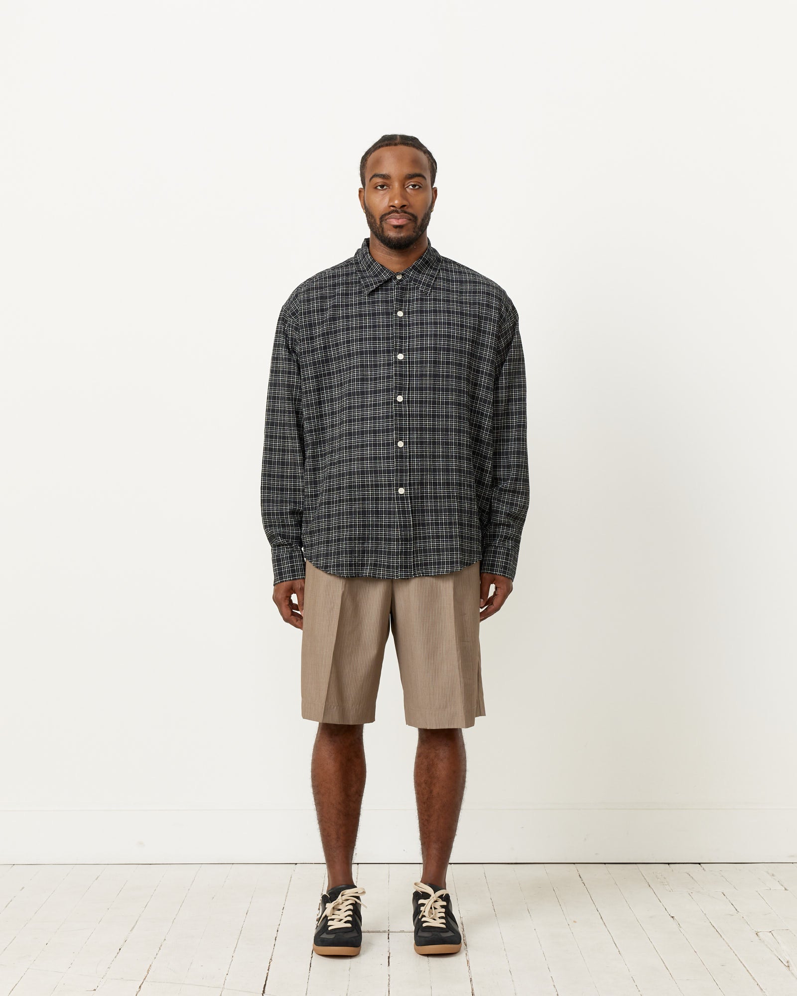 mfpen Vacation Shirt Black Check - Black Check / M (258660)