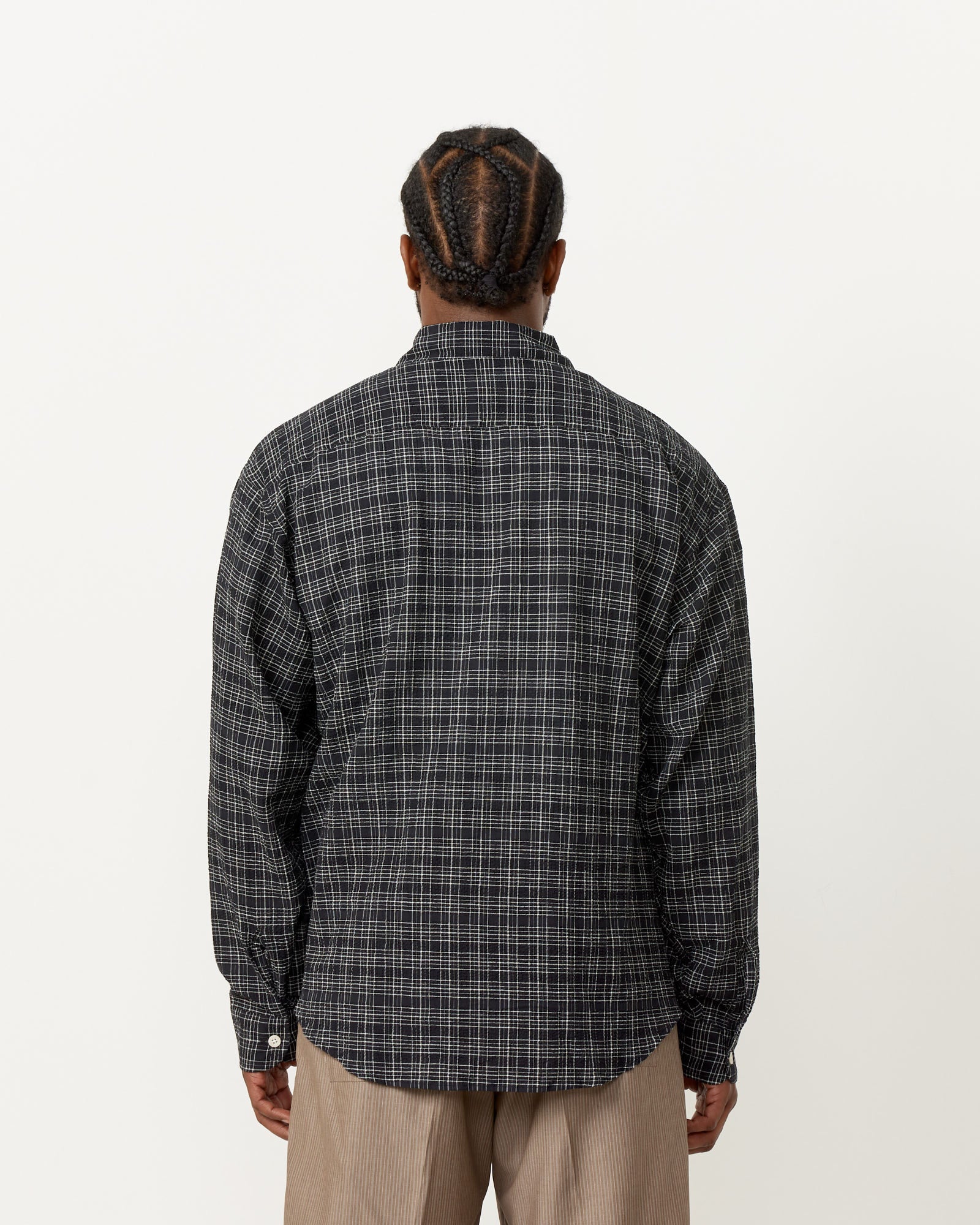 mfpen Vacation Shirt Black Check - Black Check / M (258660)