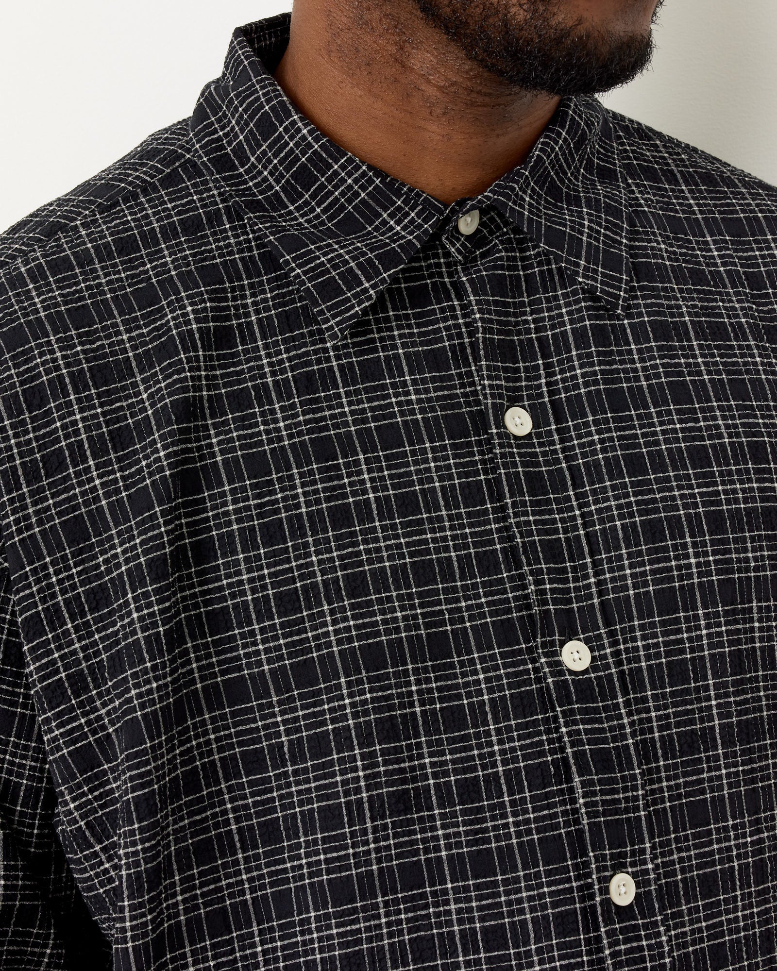 mfpen Vacation Shirt Black Check - Black Check / M (258660)