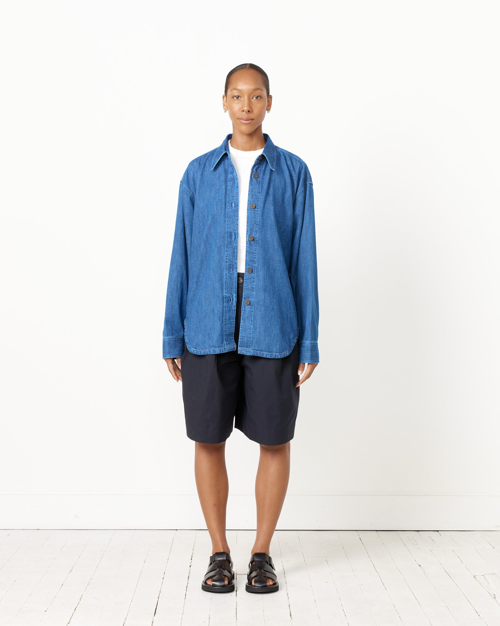 Studio Nicholson Neel Shirts Indigo - Indigo / 0 (258765)