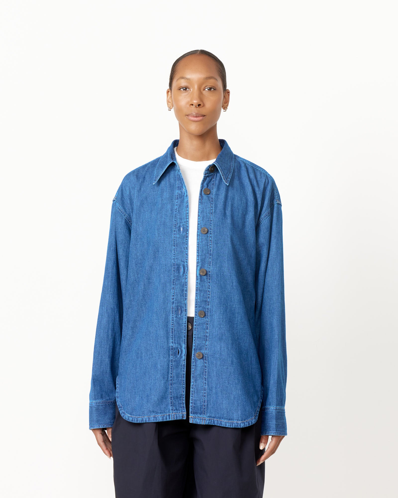 Studio Nicholson Neel Shirts Indigo - Indigo / 0 (258765)