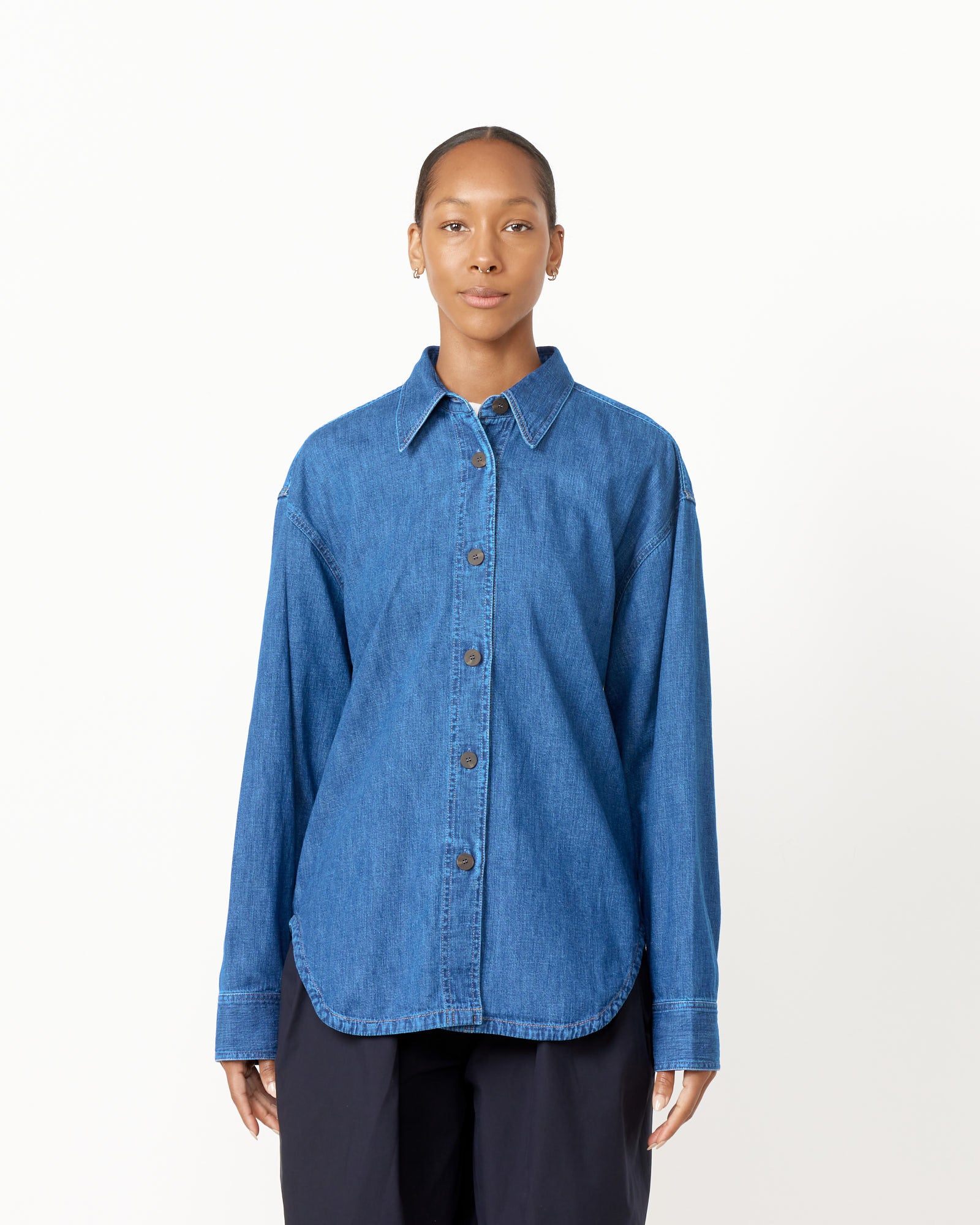 Studio Nicholson Neel Shirts Indigo - Indigo / 0 (258765)