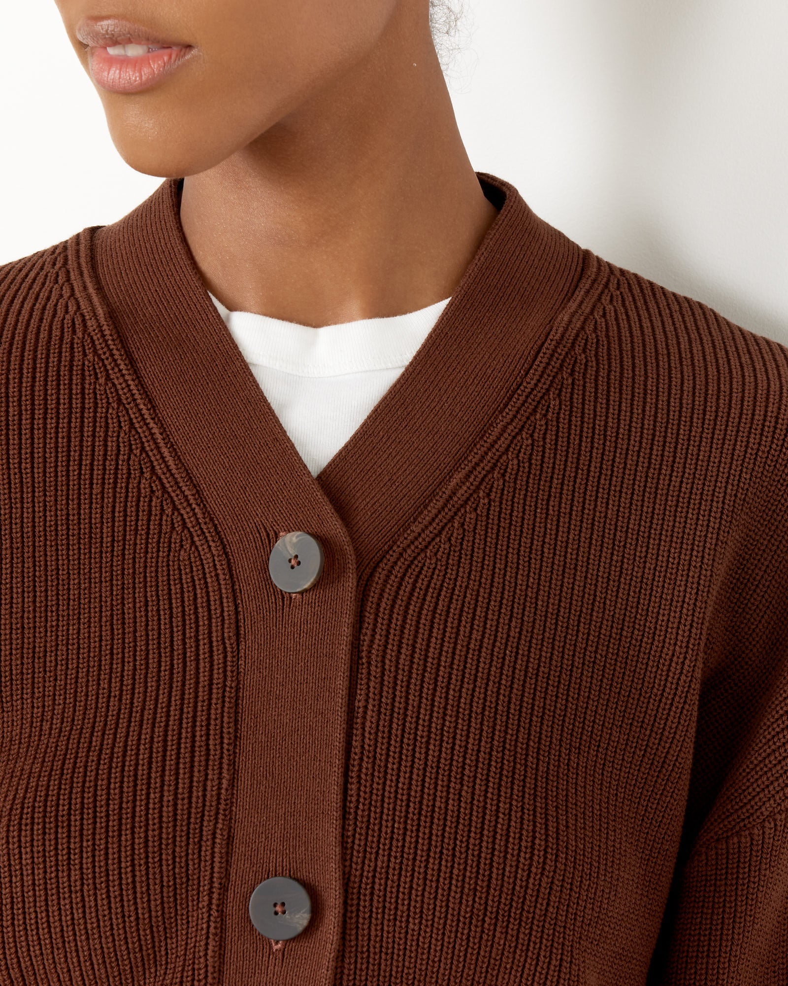 Studio Nicholson Hana Cardigan - Carob Brown / OS (258771)