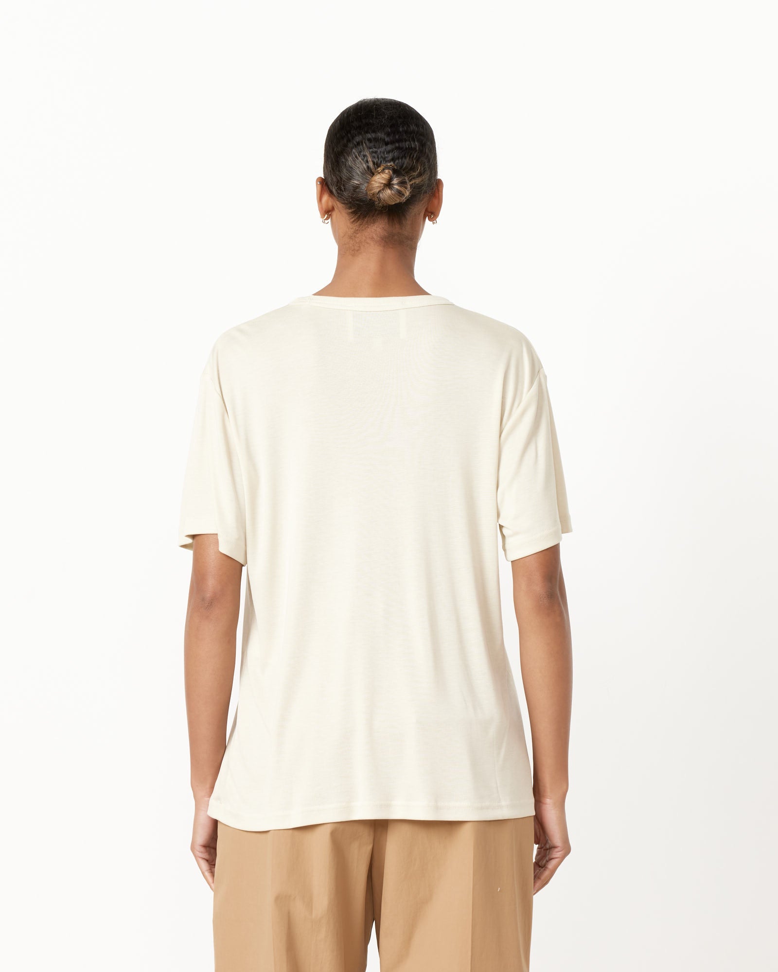 Studio Nicholson Rond T-Shirt Bamboo - Bamboo / 00 (258785)