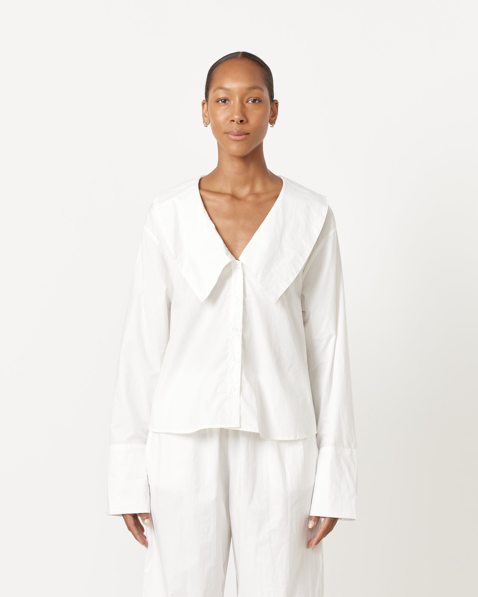 Deiji Studios OS Collared Shirt White - White / XS (258795)