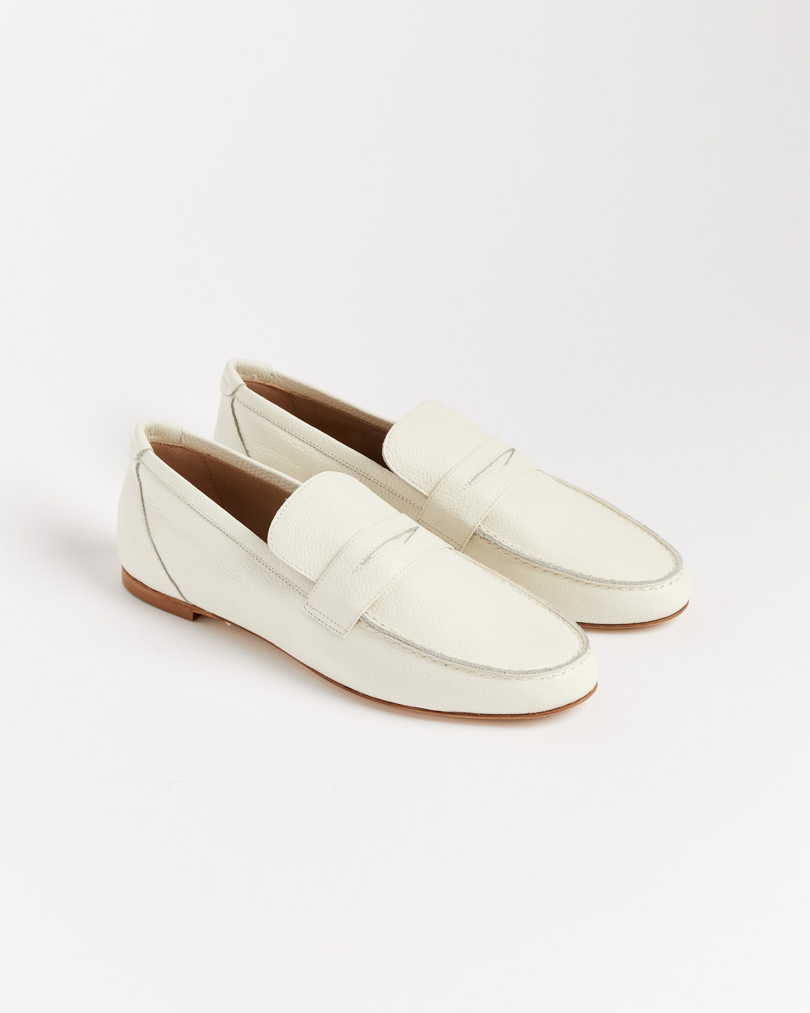 Jamie Haller Penny Loafers Pebble White - Pebble White / 39 (258942)