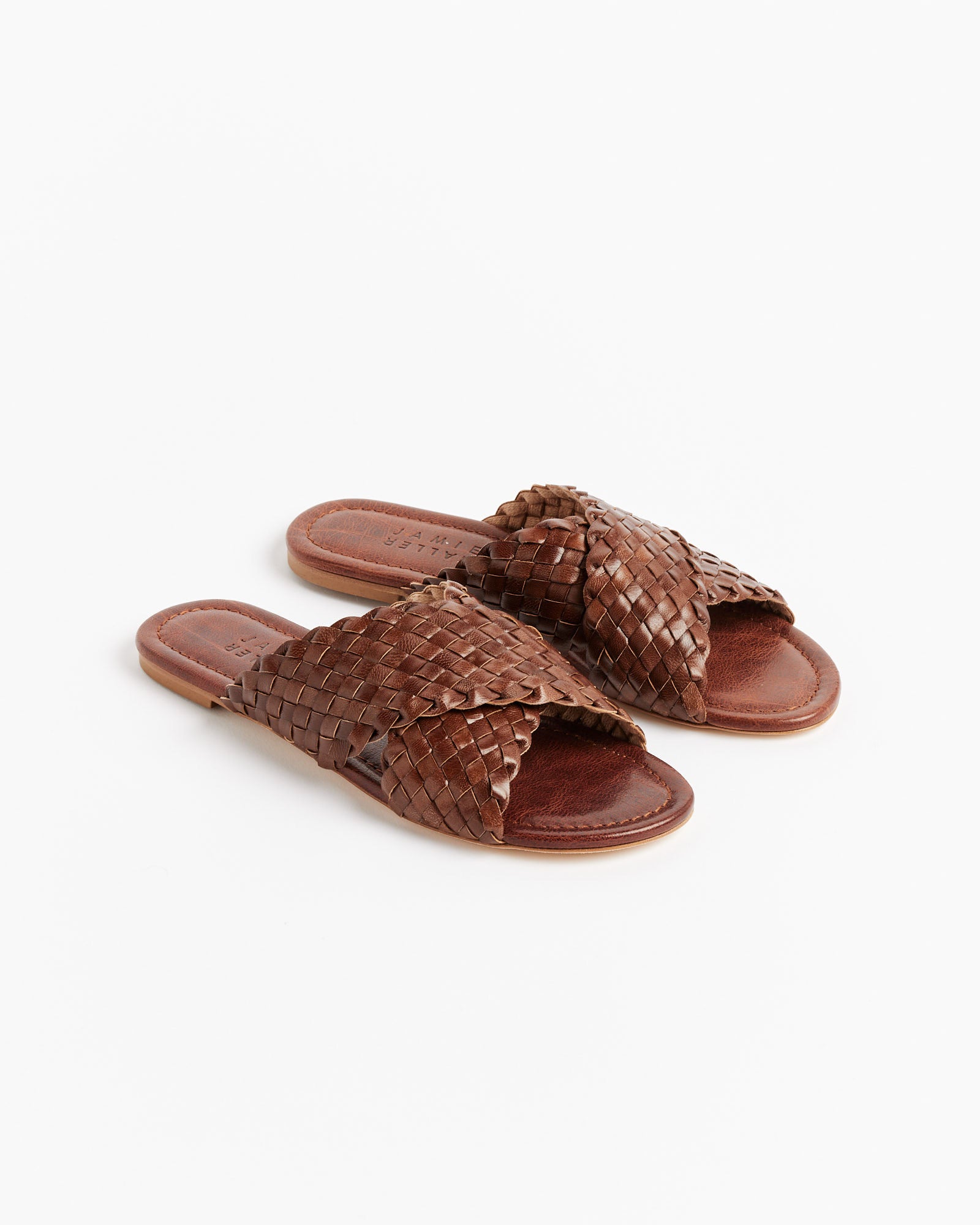 Jamie Haller Woven Strap Slide Brown Braided - Brown Braided / 39 (258952)