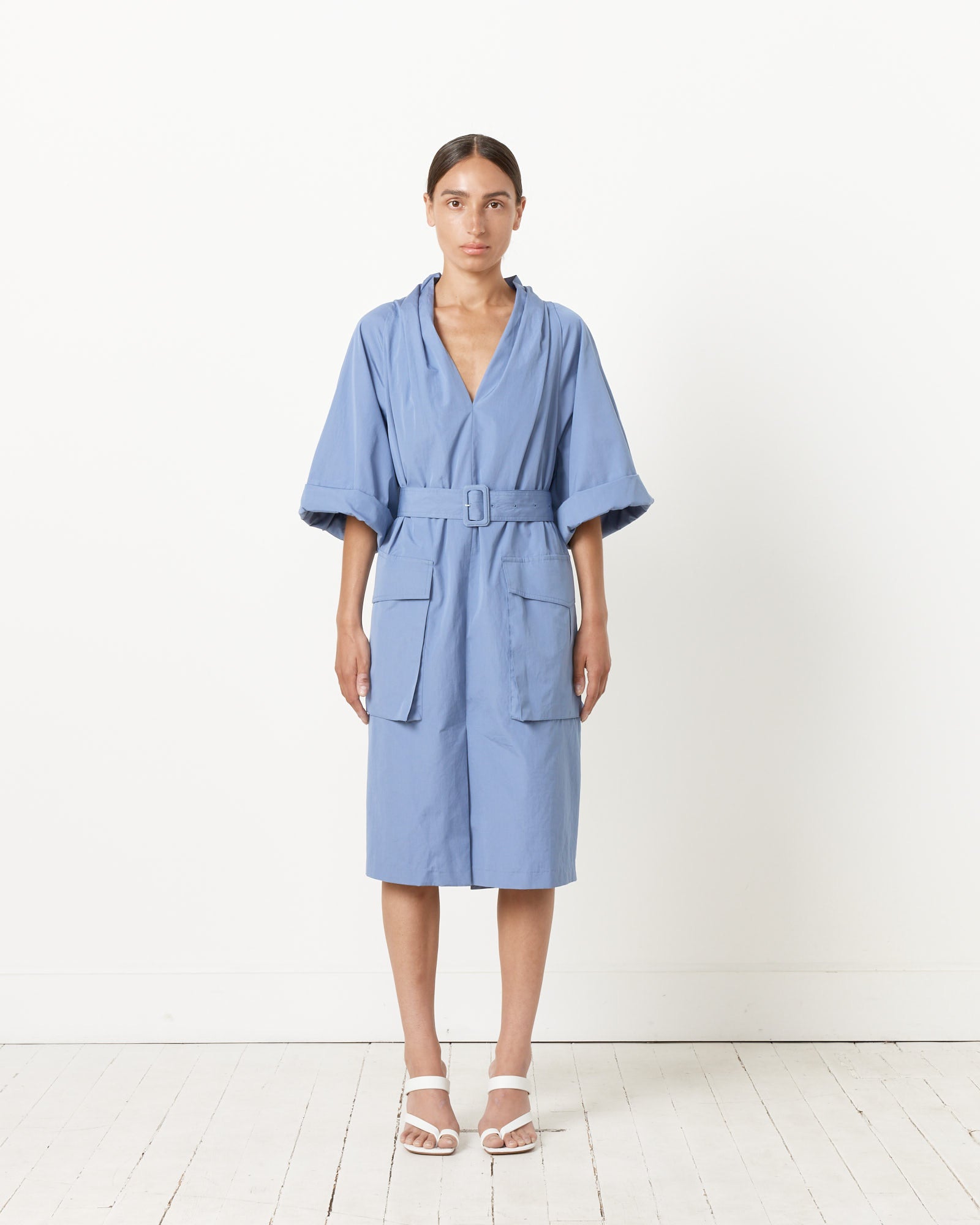 Debrasa Belted Cargo Dress - Blue / 36 (259116)