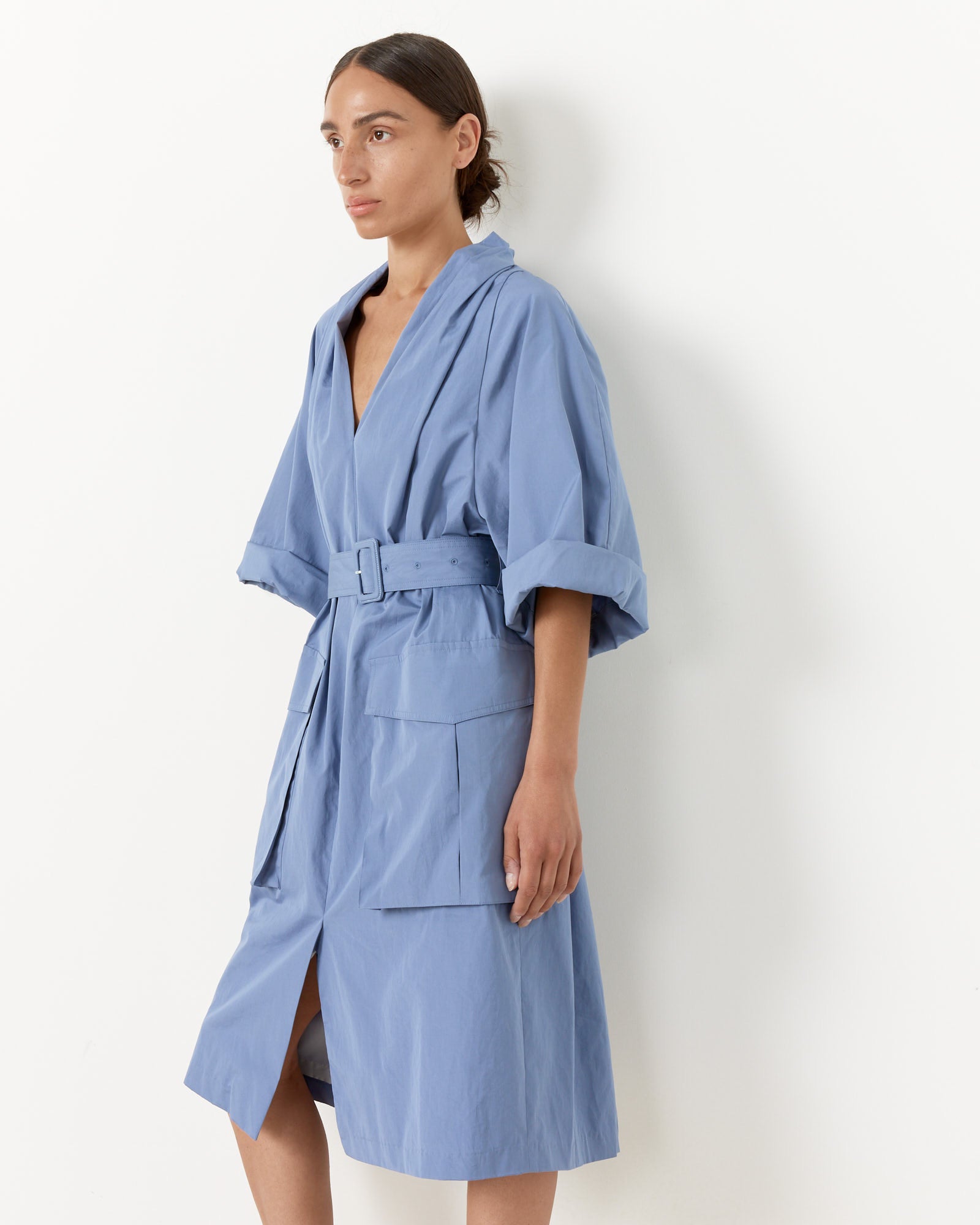 Debrasa Belted Cargo Dress - Blue / 36 (259116)