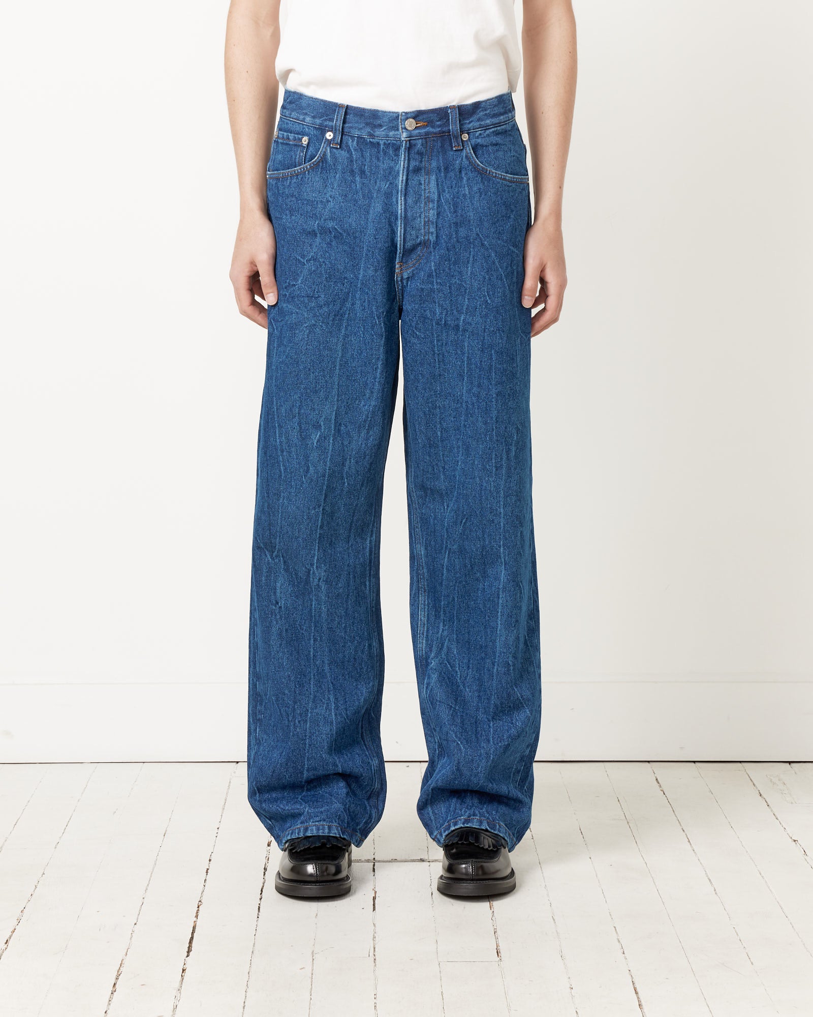 Dries Van Noten Pine 8448 Pants Blue - Blue / 32 (259243)