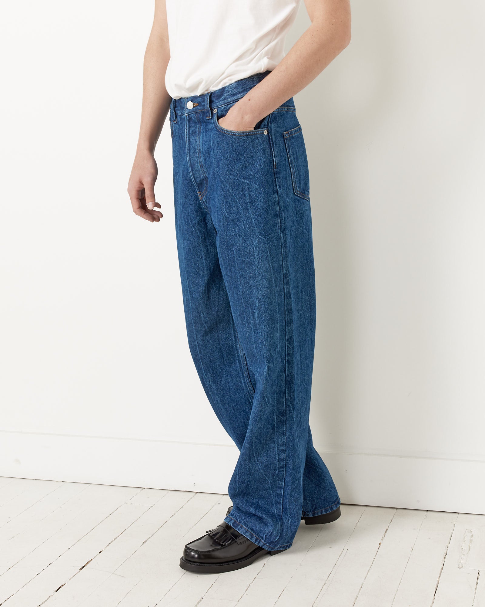 Dries Van Noten Pine 8448 Pants Blue - Blue / 32 (259243)