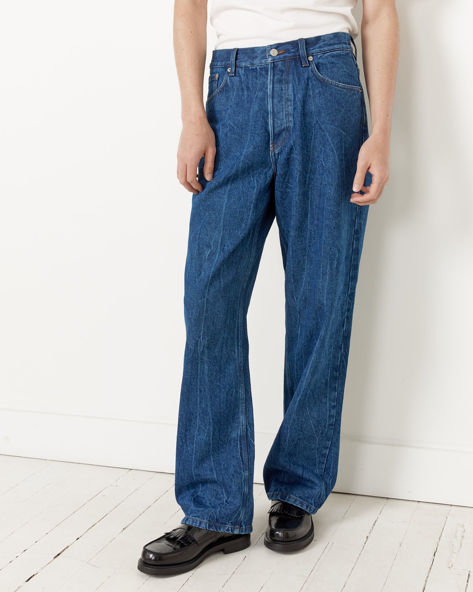 Dries Van Noten Pine 8448 Pants Blue - Blue / 32 (259243)