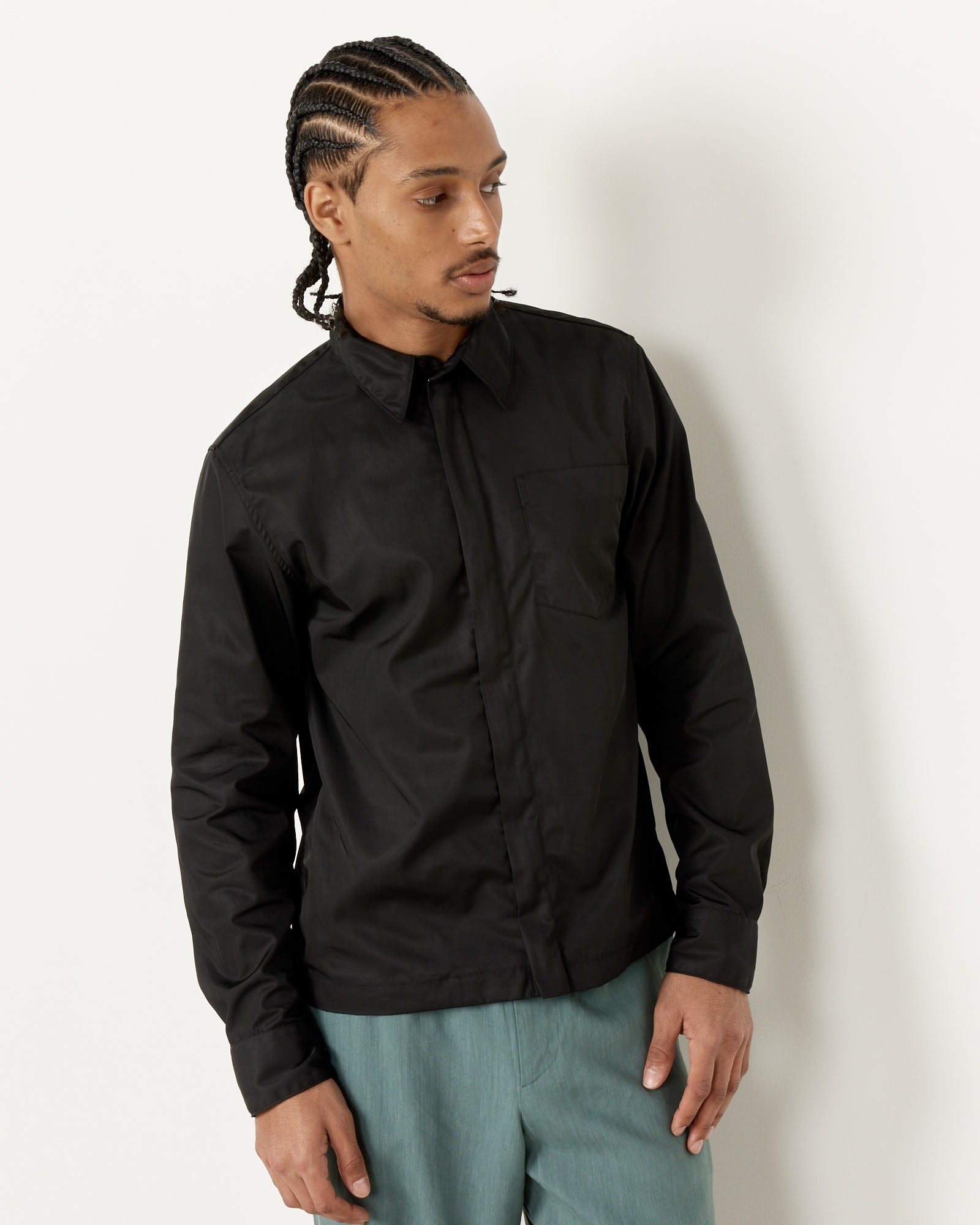 Black Zip Shirt - Black / M (259290)