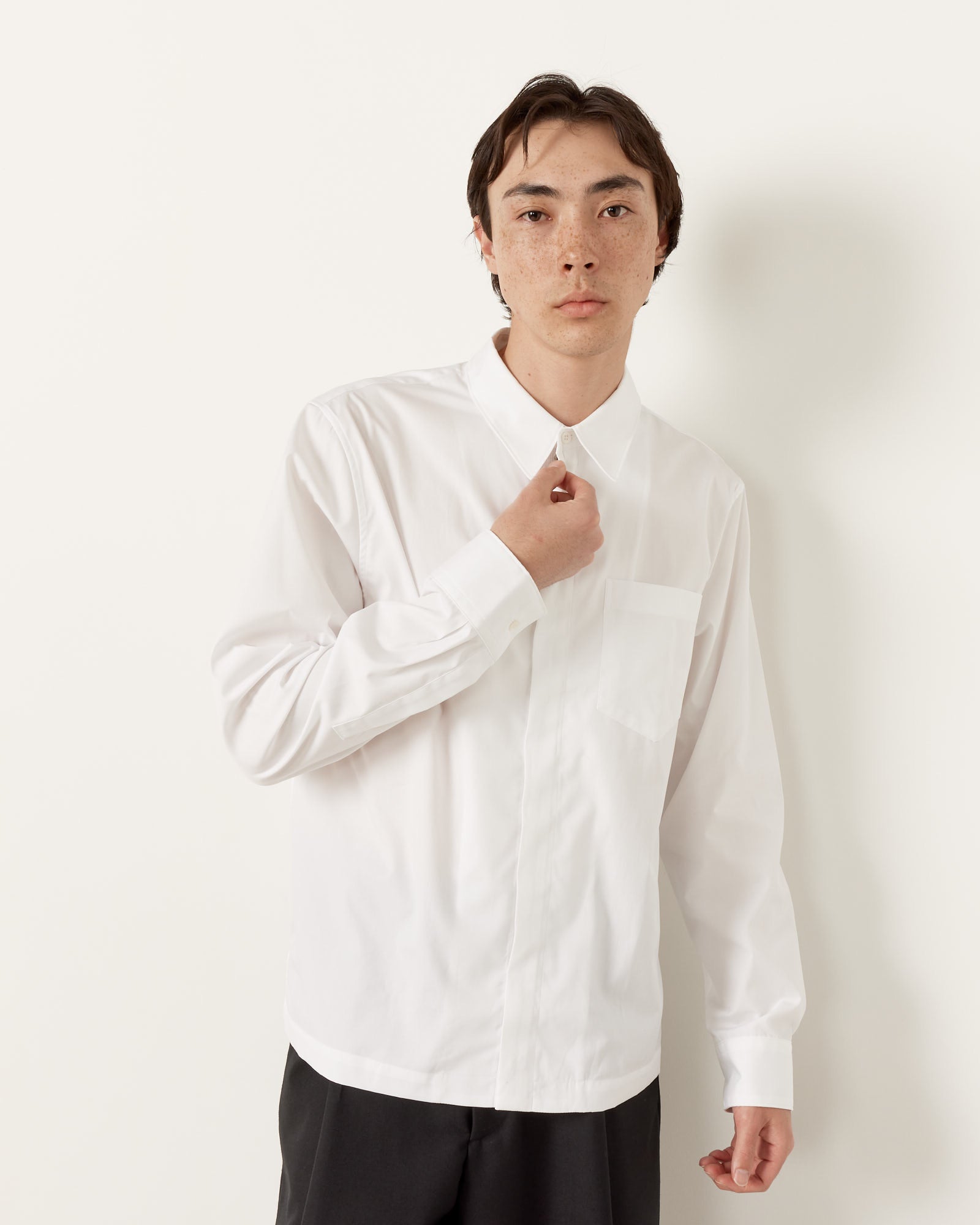 Dries Van Noten Corran 8329 Shirt White - White / L (259295)