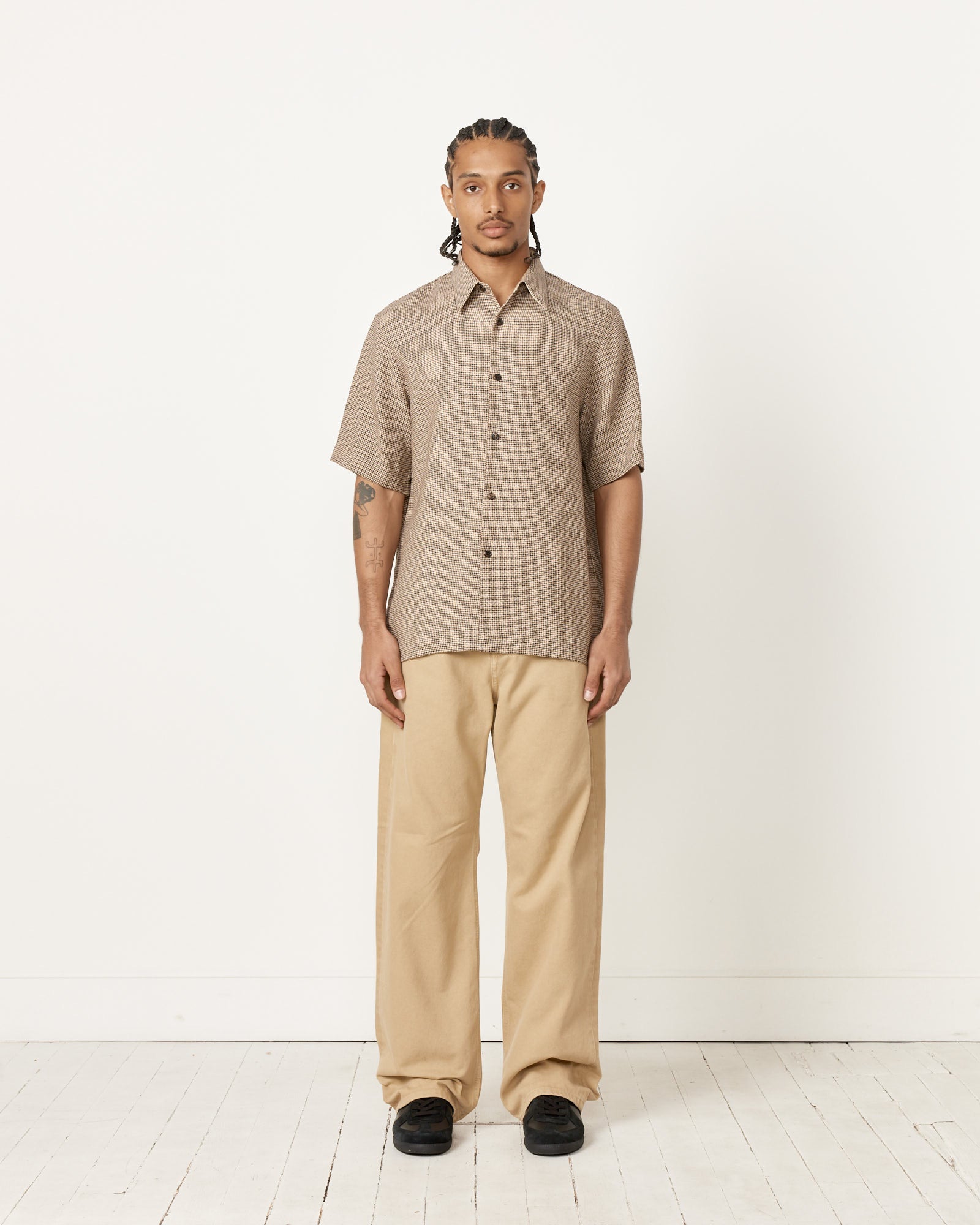 Clasen Short Sleeve Shirt in Camel - Camel / 48 (259301)