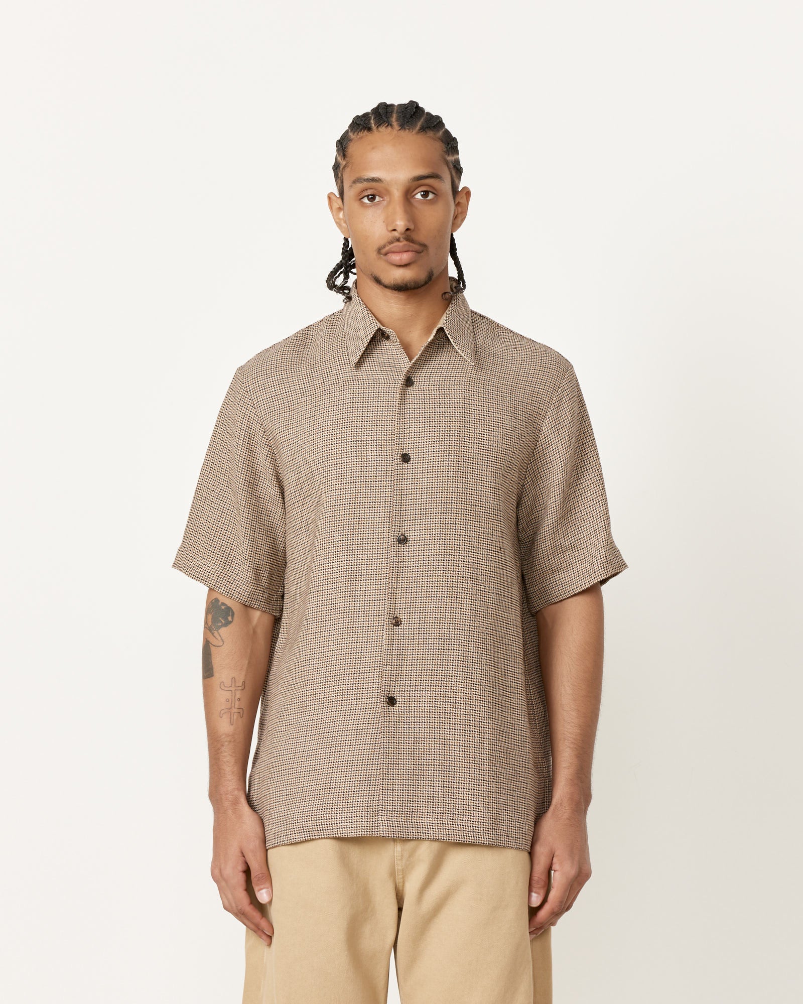 Clasen Short Sleeve Shirt in Camel - Camel / 48 (259301)