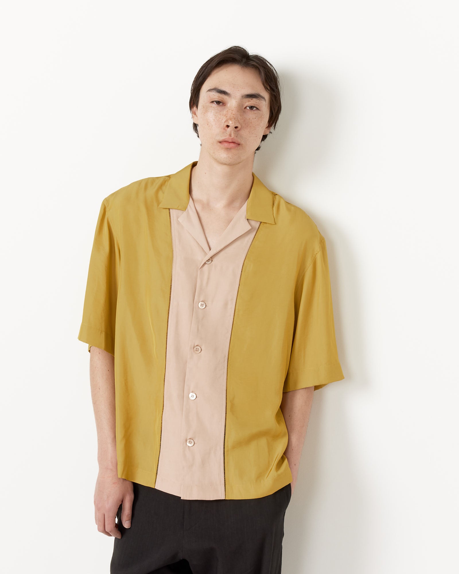 Dries Van Noten Curbank Emb 8355 Shirt Mustard - Mustard / L (259318)