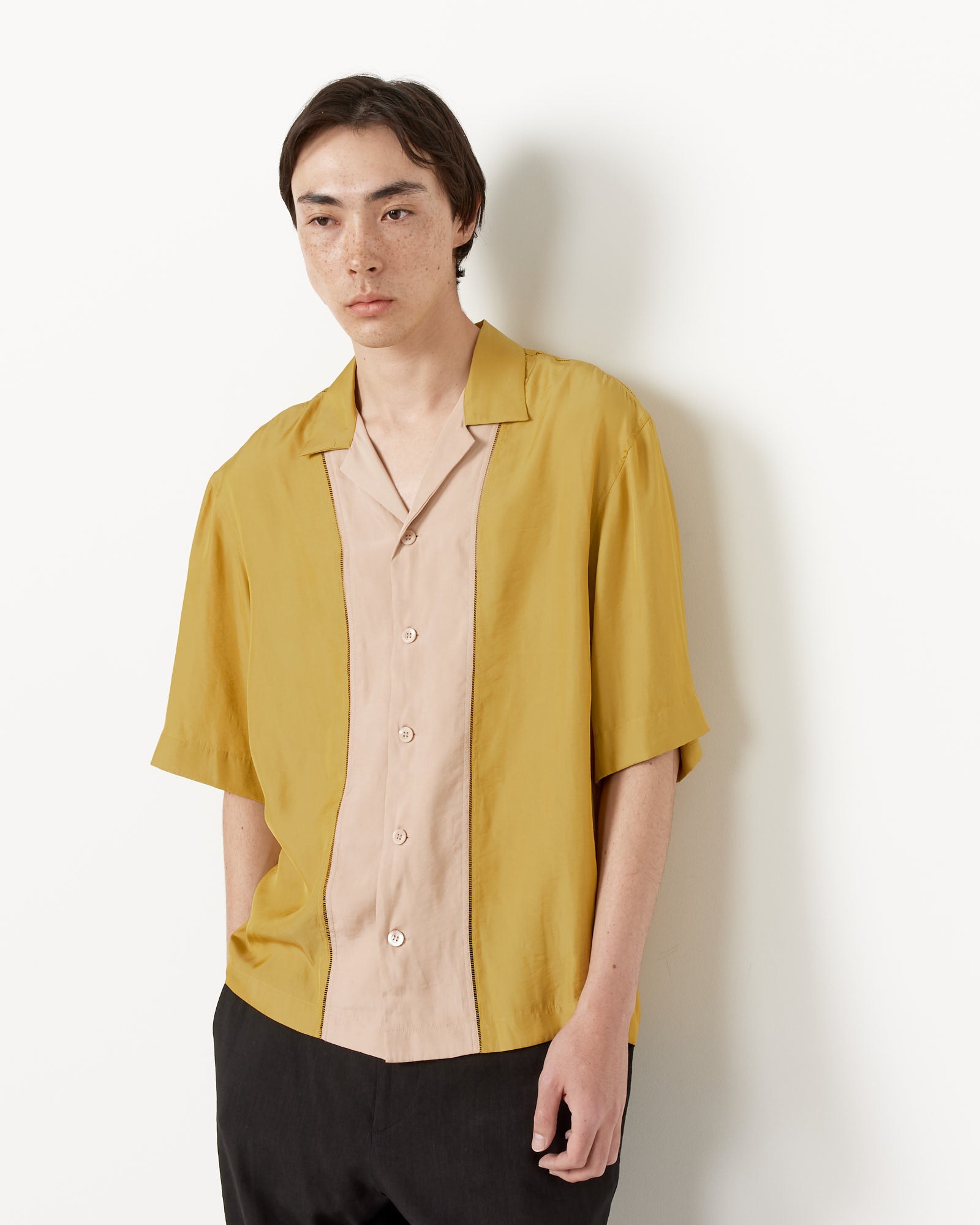 Dries Van Noten Curbank Emb 8355 Shirt Mustard - Mustard / L (259318)