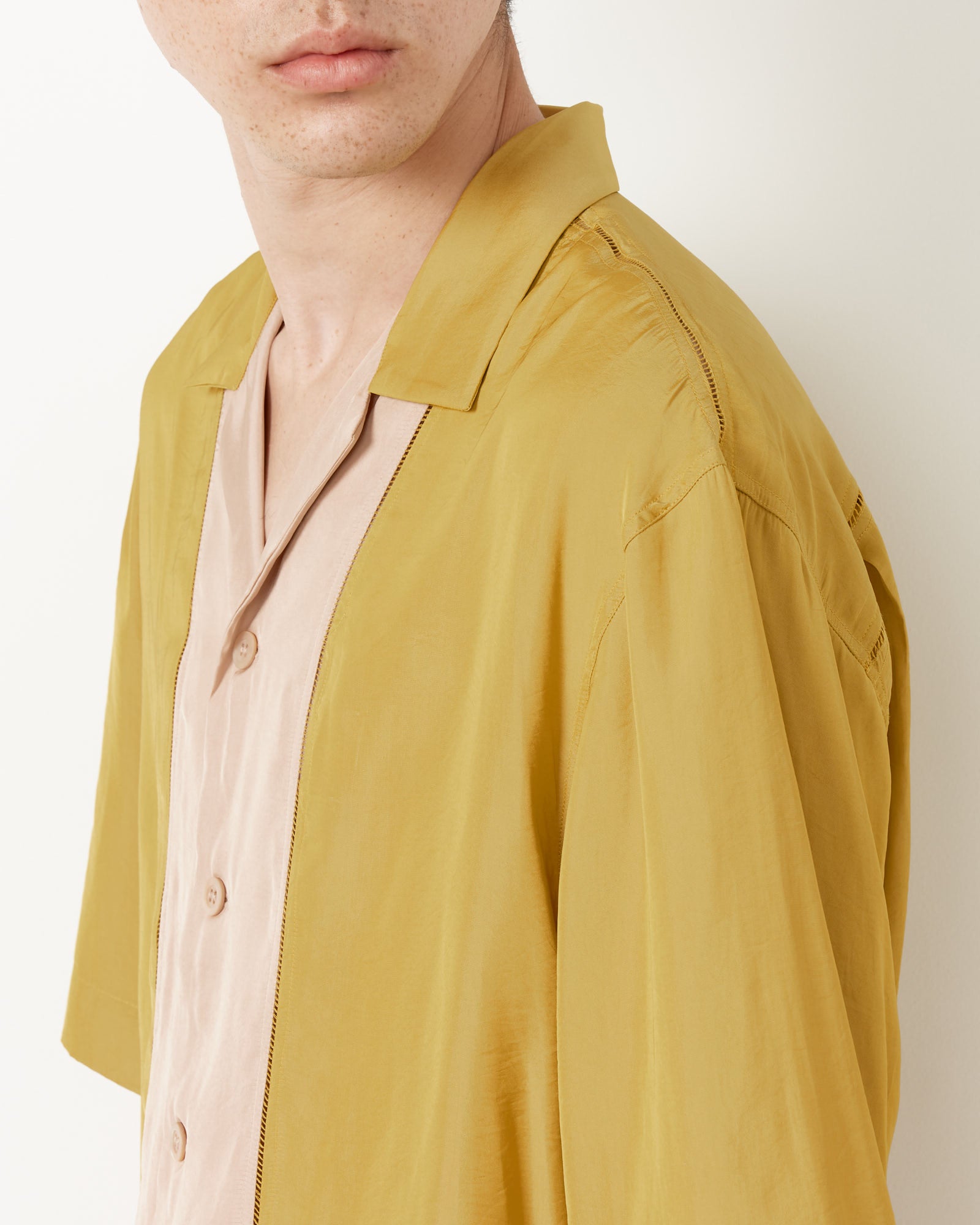 Dries Van Noten Curbank Emb 8355 Shirt Mustard - Mustard / L (259318)