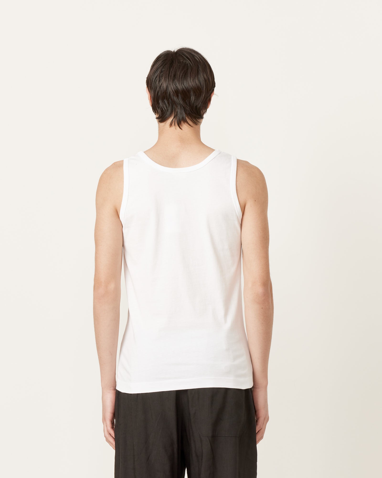 Scoop Neck Tank Top in White - White / M (259330)