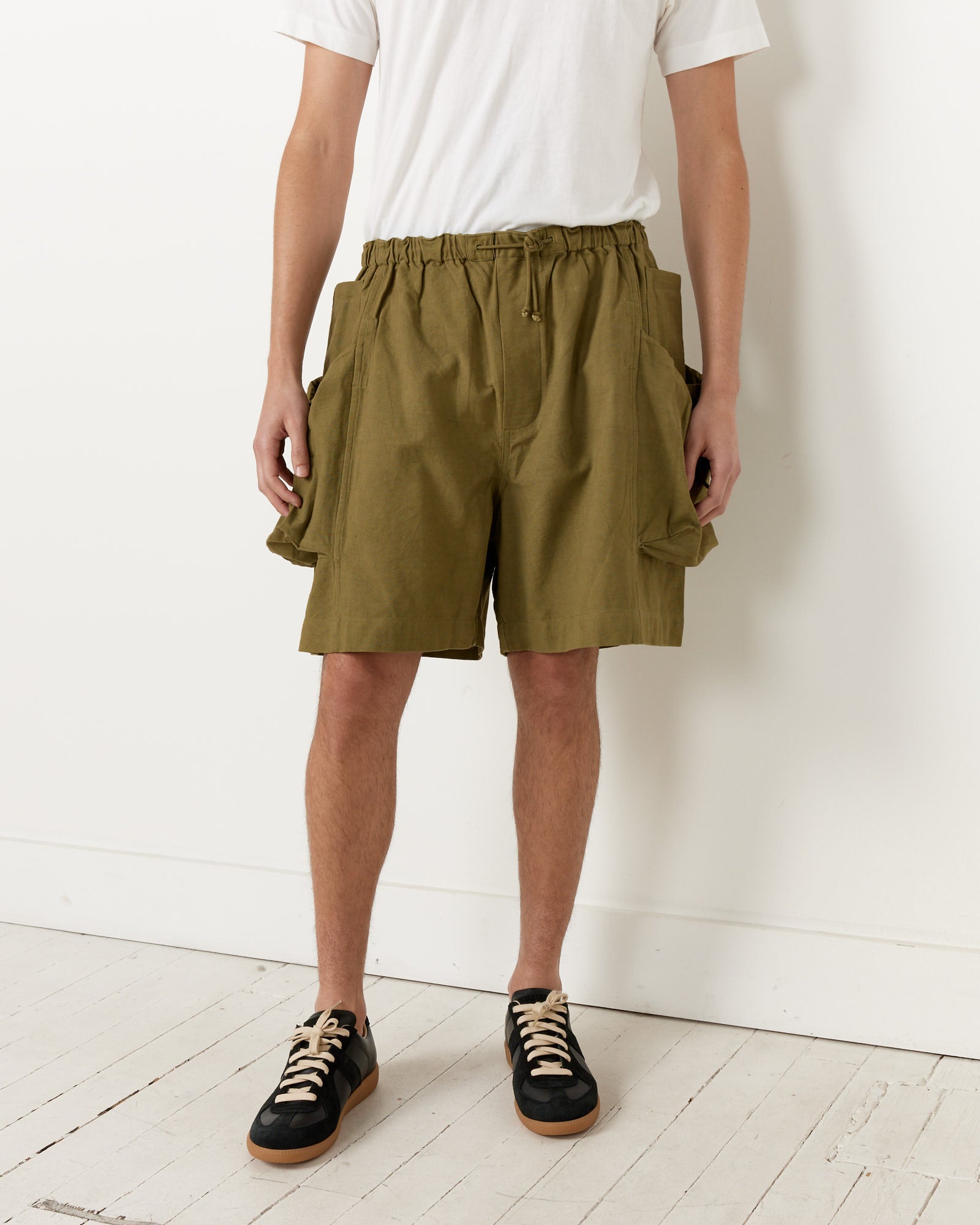 Story MFG Salt Shorts Olive Slub - Olive Slub / M (259368)