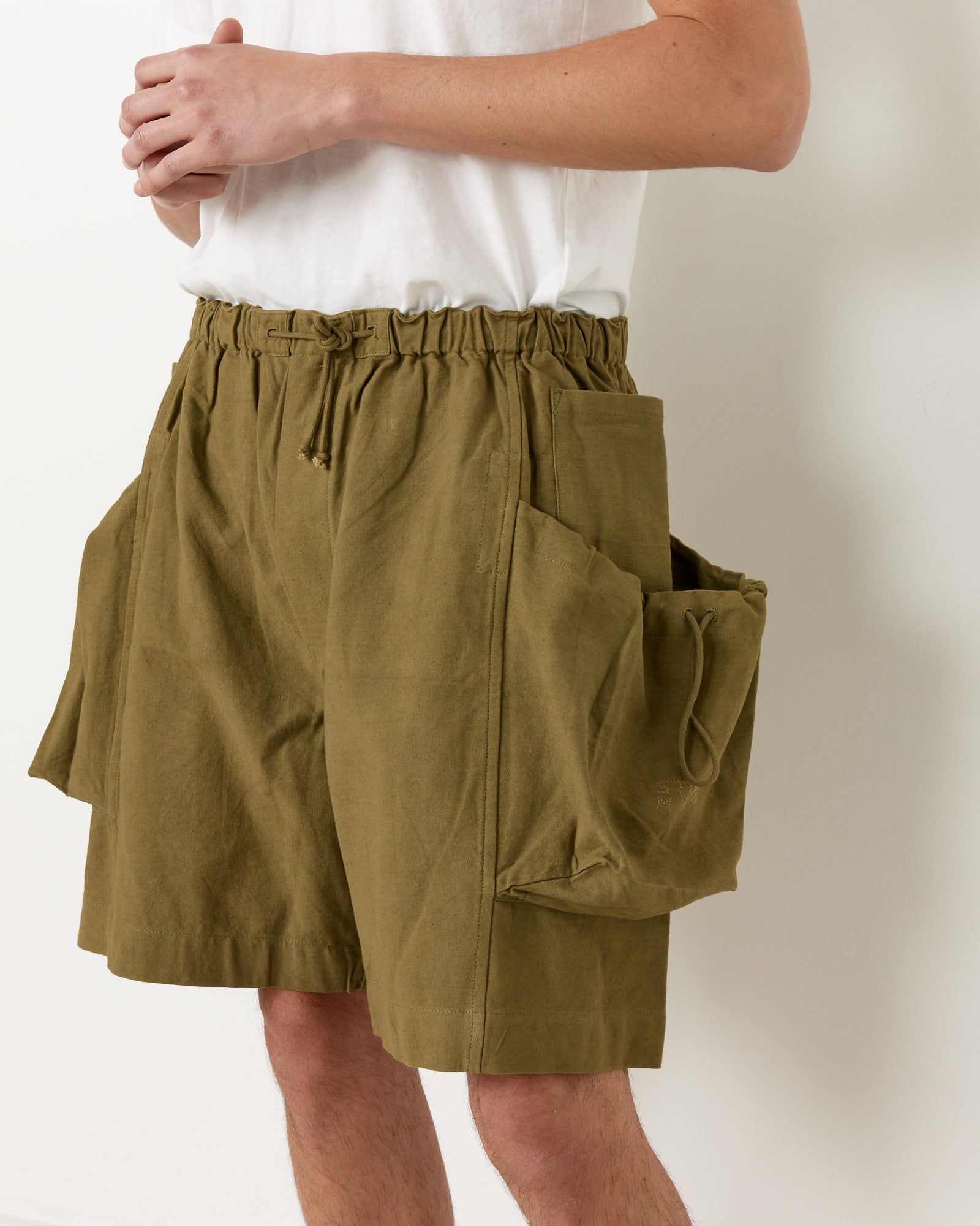 Story MFG Salt Shorts Olive Slub - Olive Slub / M (259368)