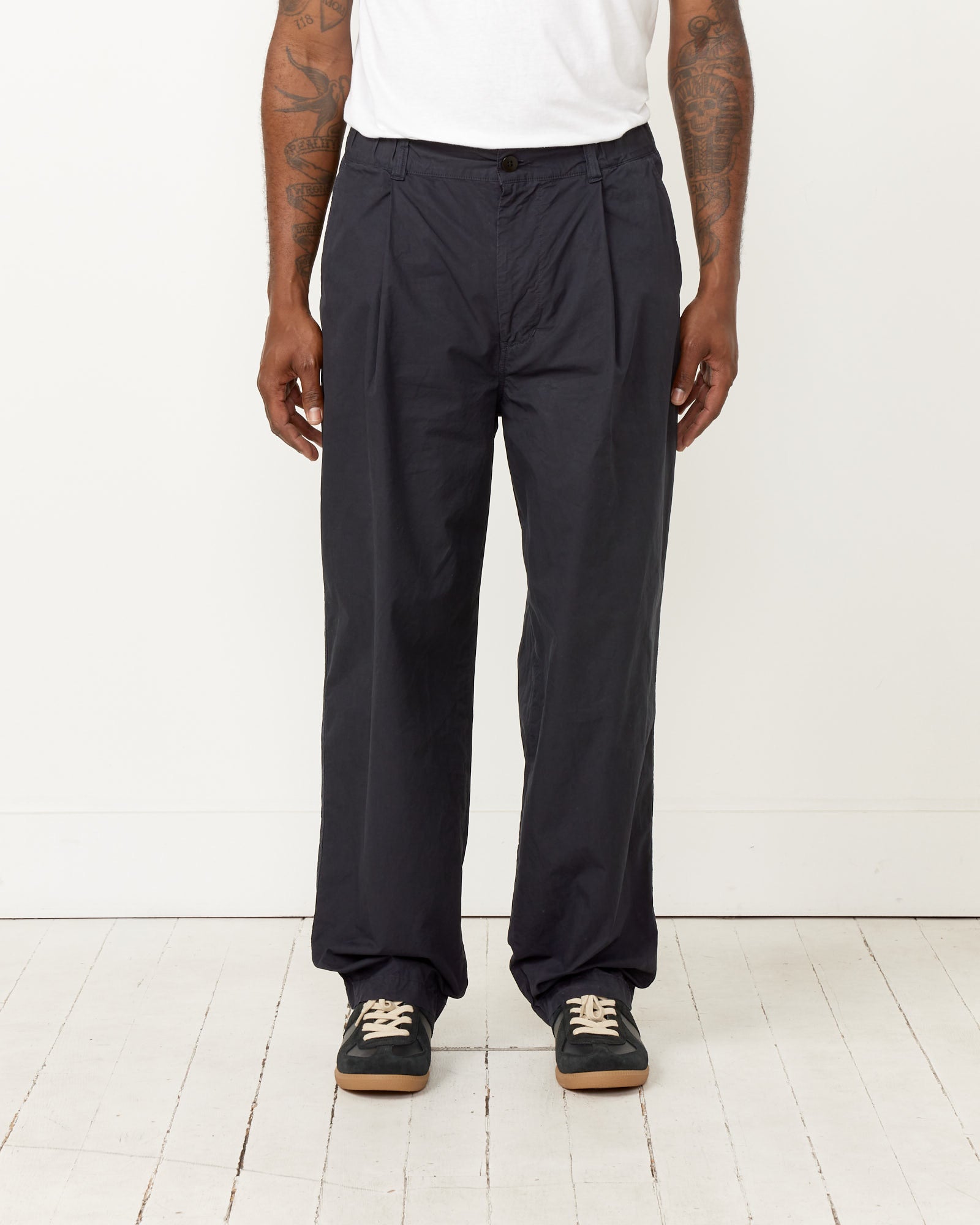 Still By Hand Deep Tuck Pants Ink Black - Ink Black / 2 (259465)