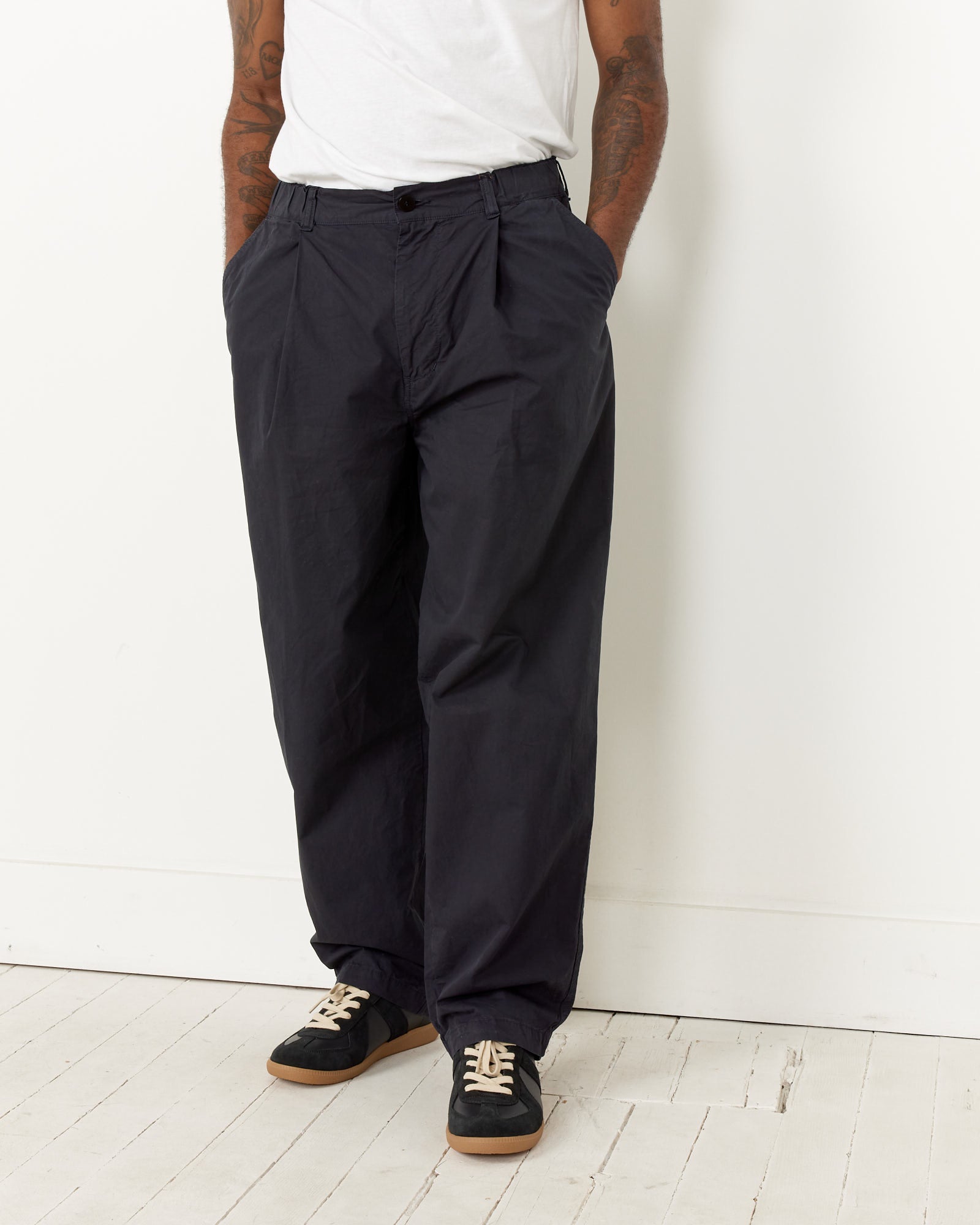 Still By Hand Deep Tuck Pants Ink Black - Ink Black / 2 (259465)