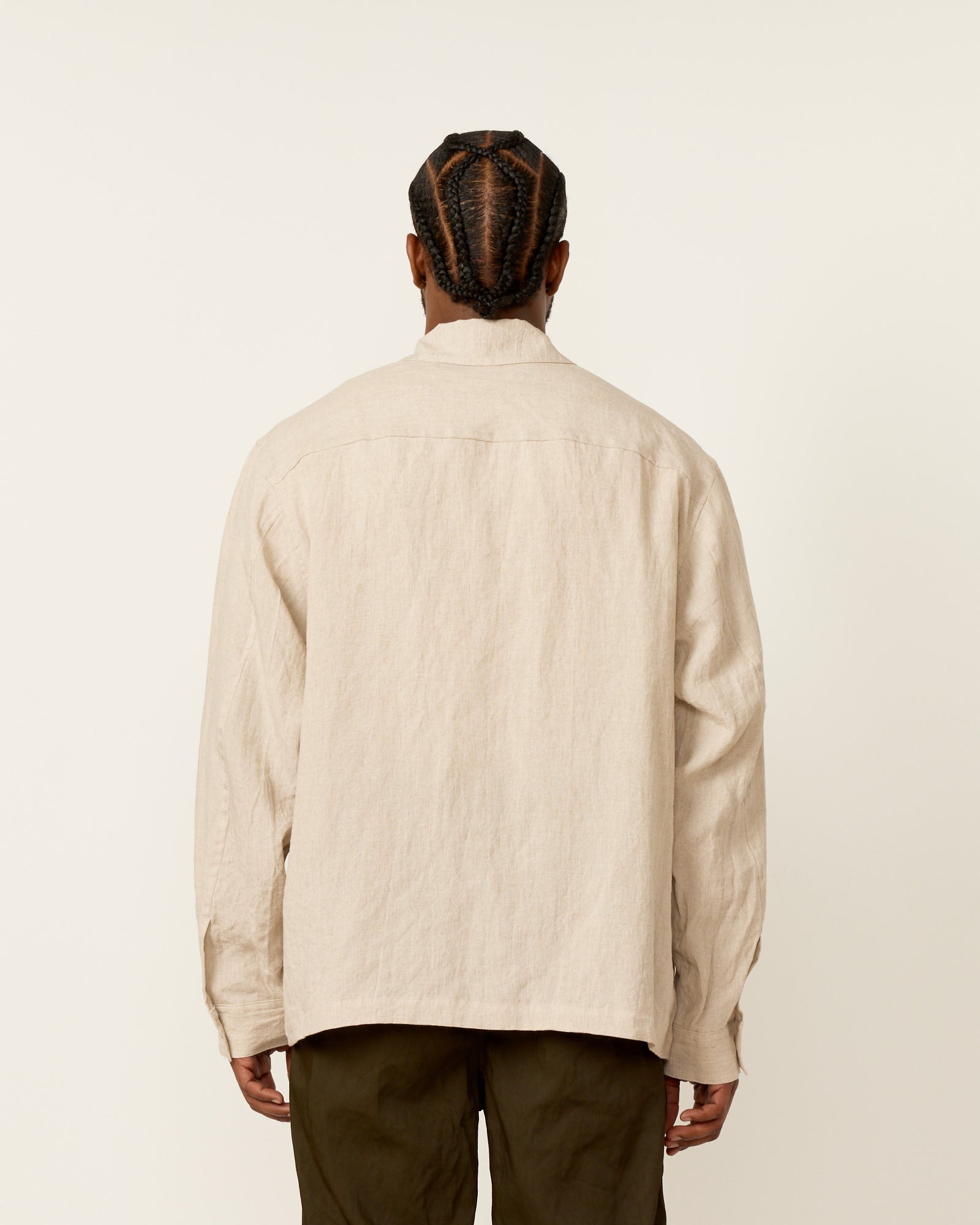 Still By Hand Paper Mixed Shirt Jacket Oatmeal - Oatmeal / 2 (259468)